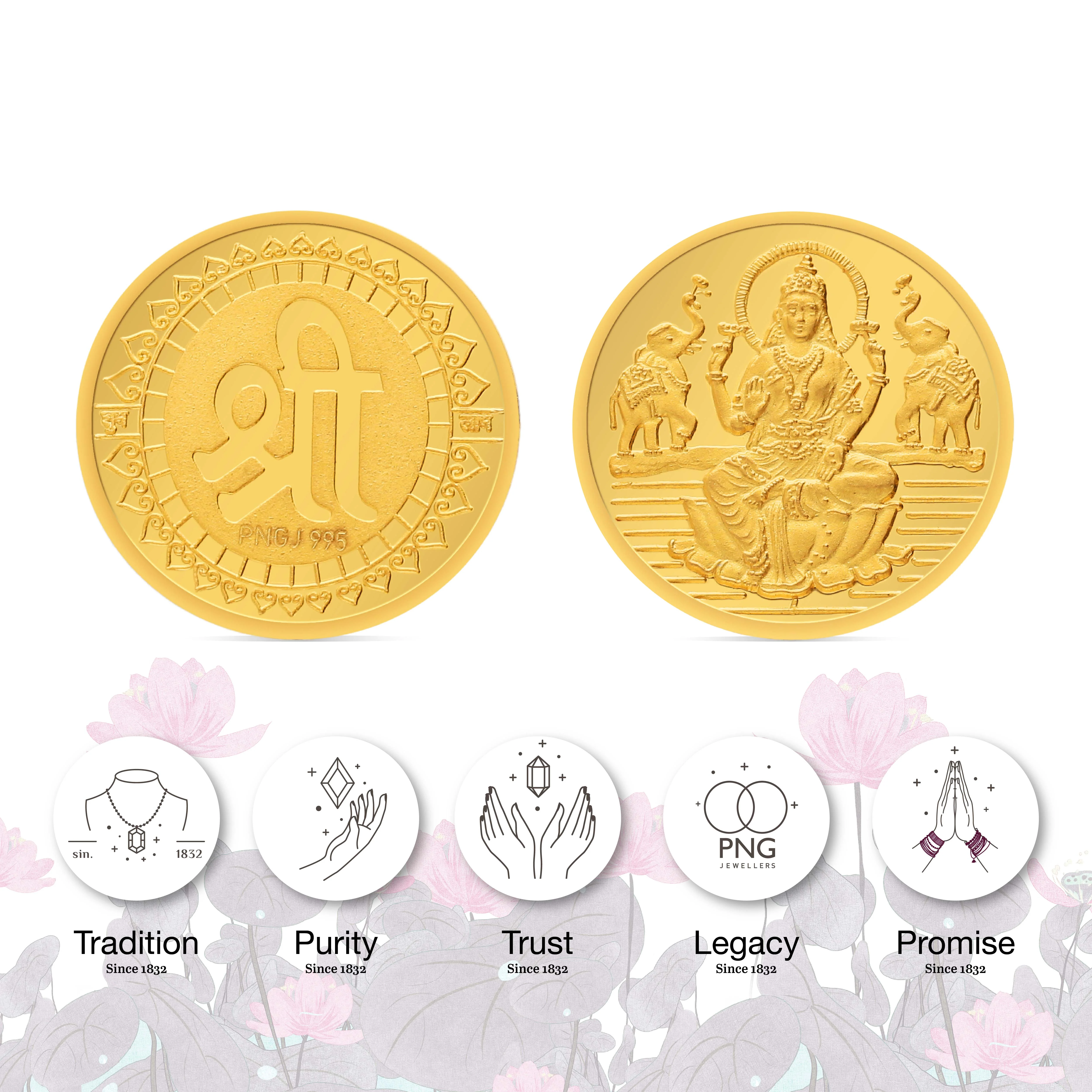 1 Gram 24 KT (995) Laxmi Shree Gold Coin - Image 3