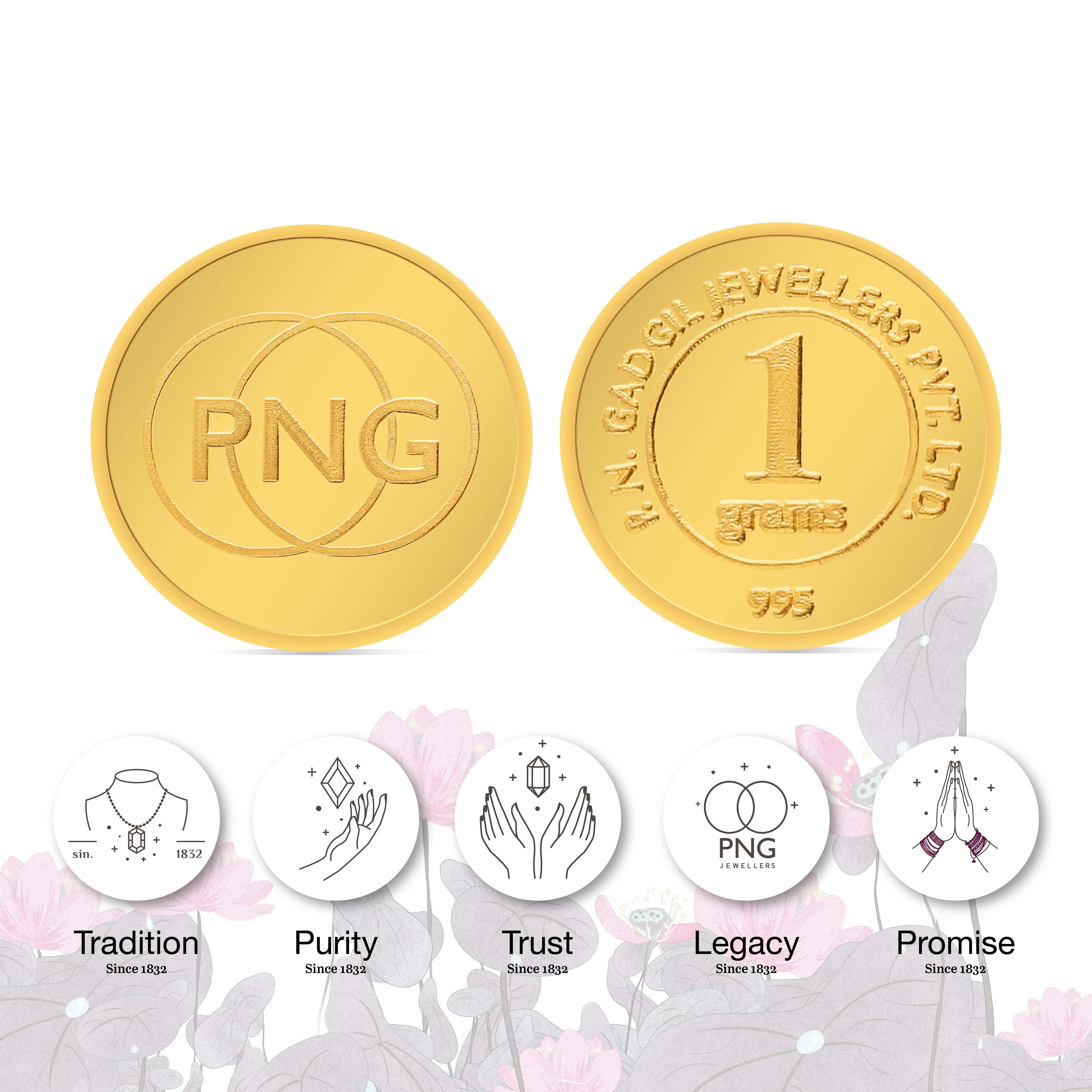 1 Gram 24 KT (995) PNG Gold Coin - Image 3