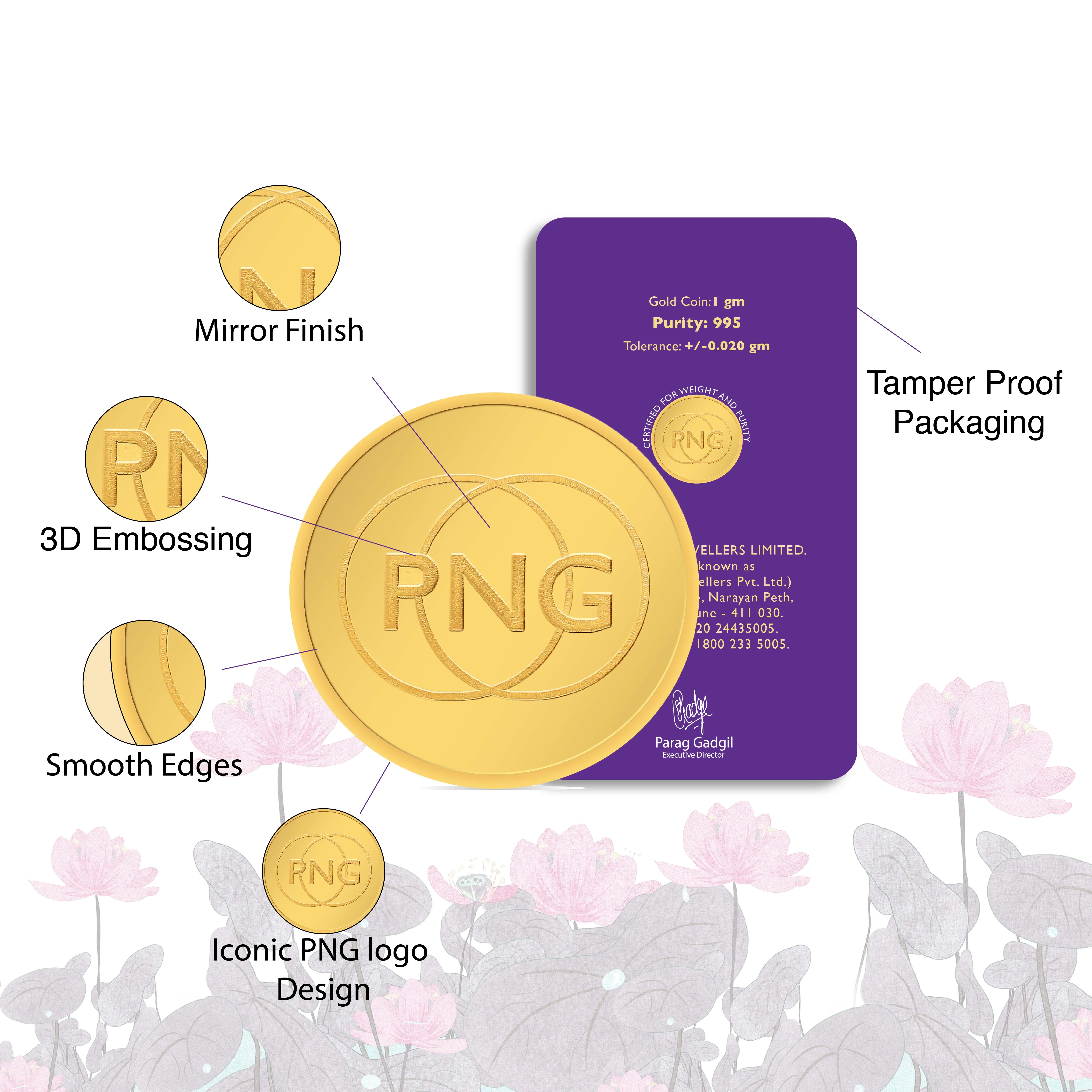1 Gram 24 KT (995) PNG Gold Coin - Image 5