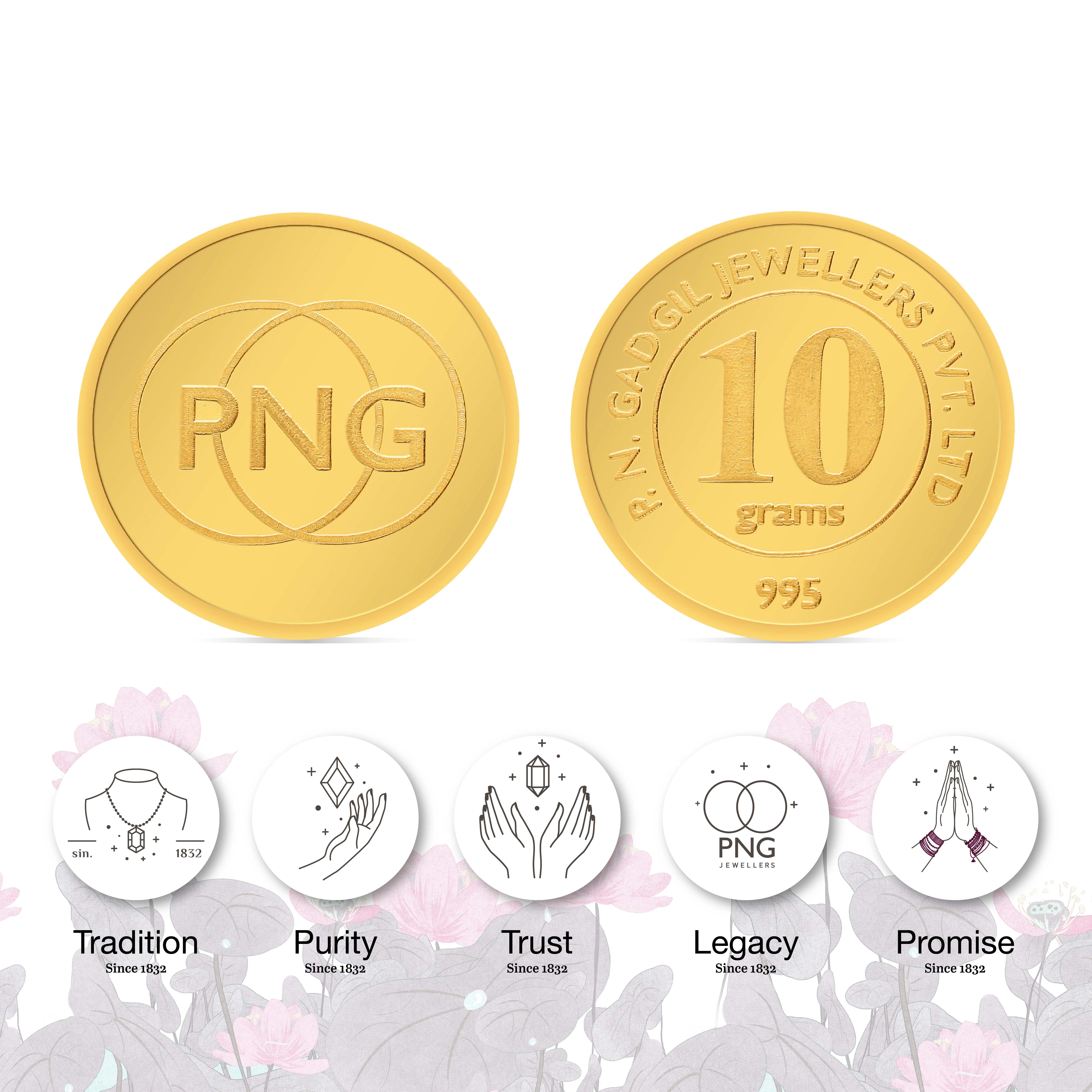 10 Gram 24 KT (995) PNG Gold Coin - Image 3