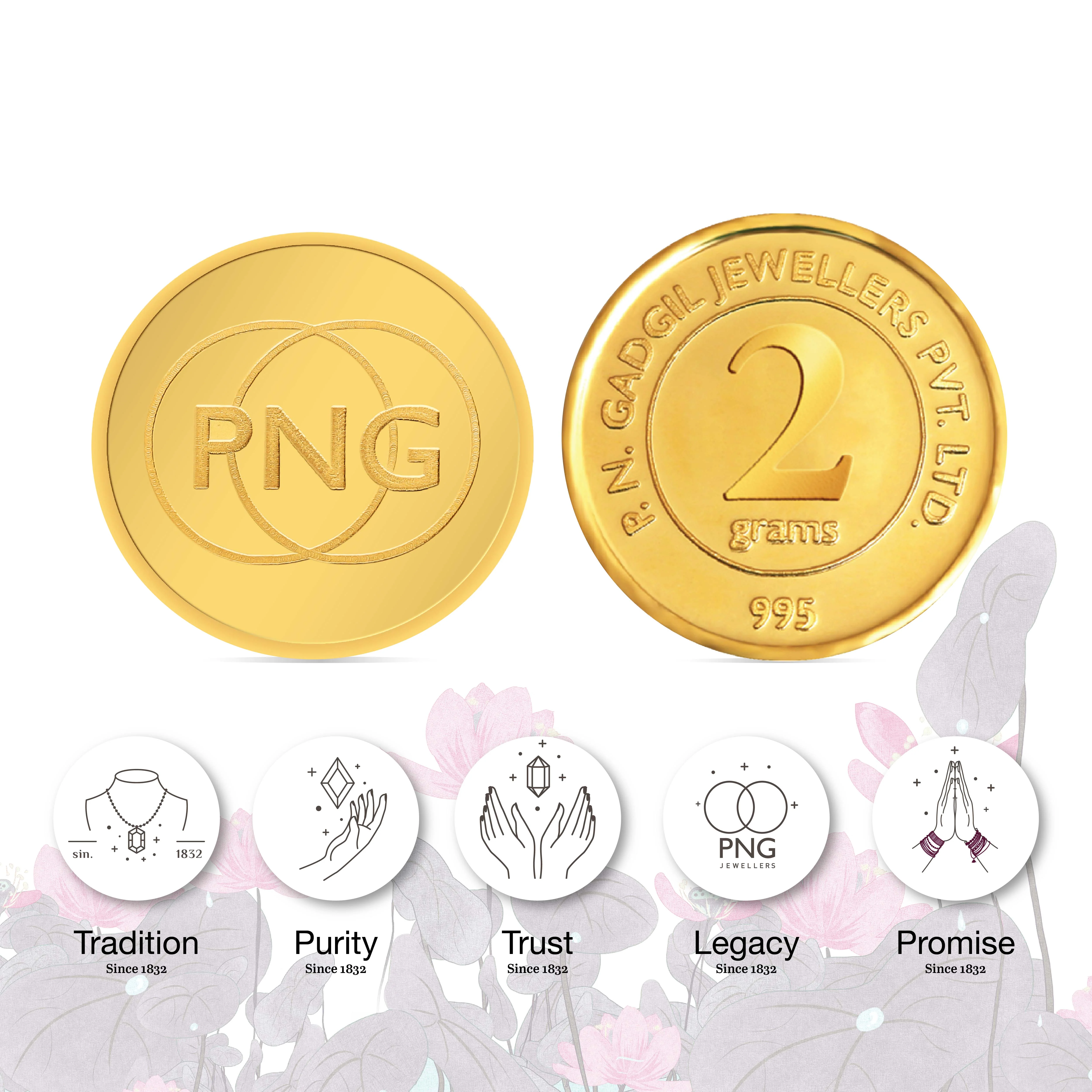 2 Gram 24 KT (995) PNG Gold Coin - Image 3