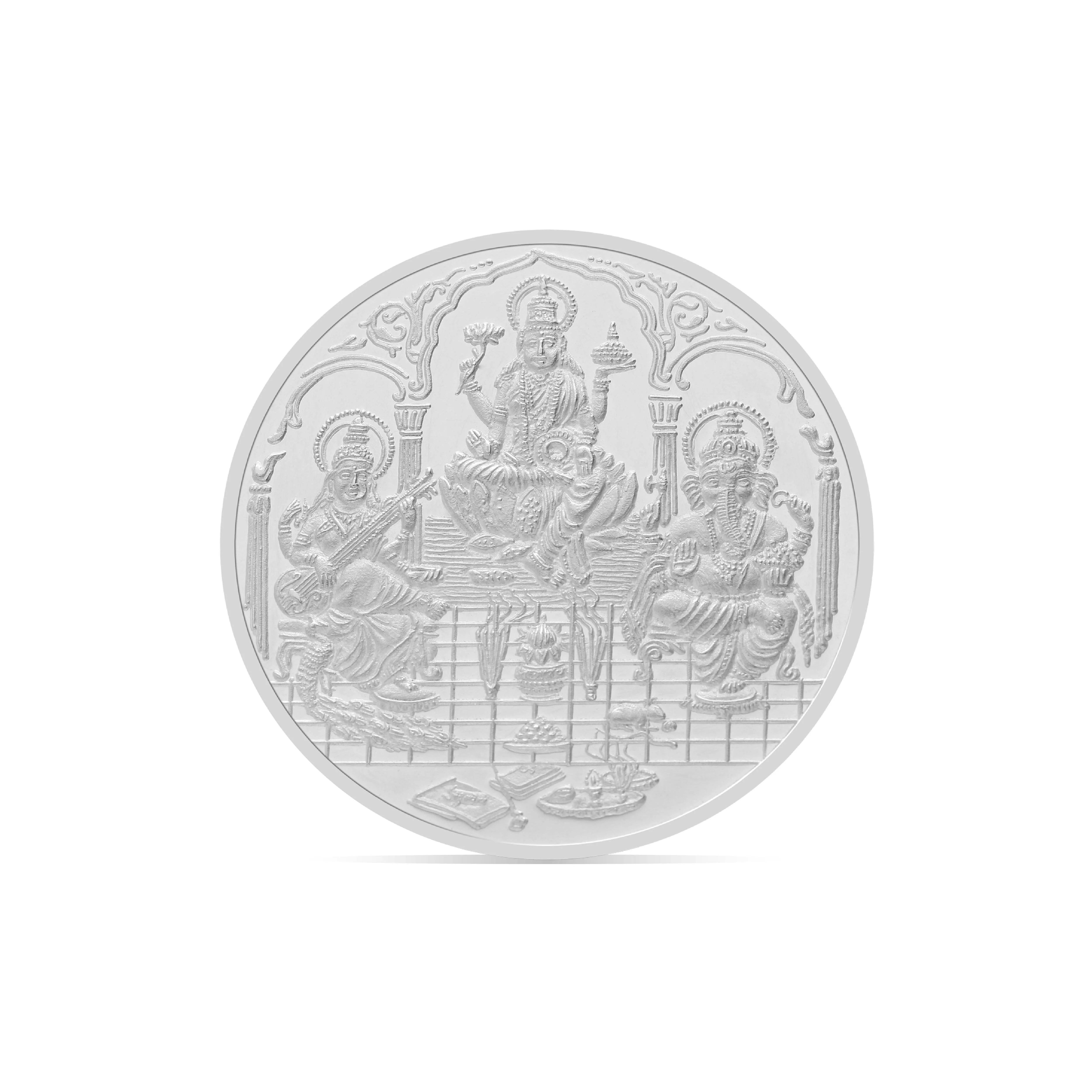 20 gms Silver Trimurti Coin