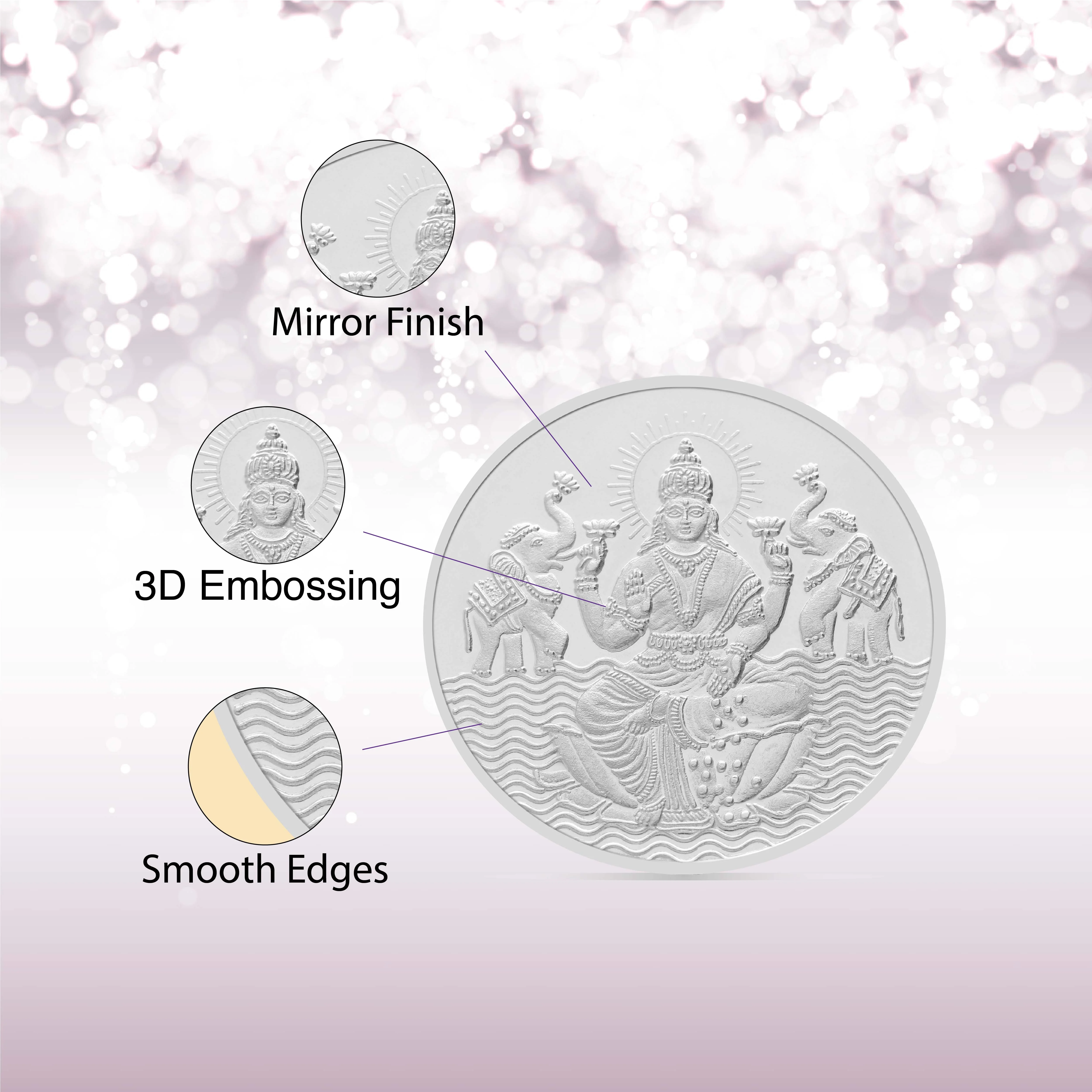 50 gms Laxmi Shree Silver Coin - Image 4