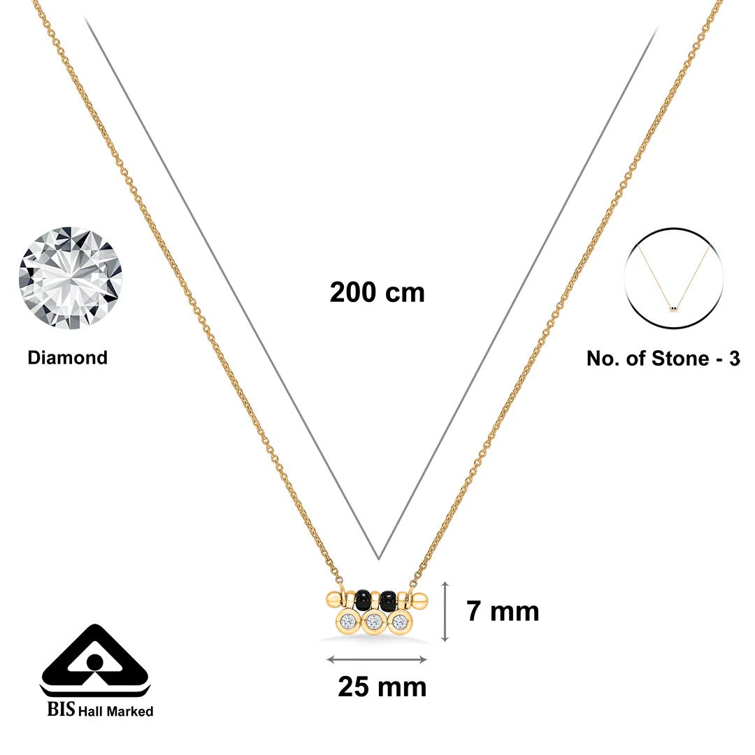 Amara Gold & Diamond Watimani Mangalsutra For Women - Image 5