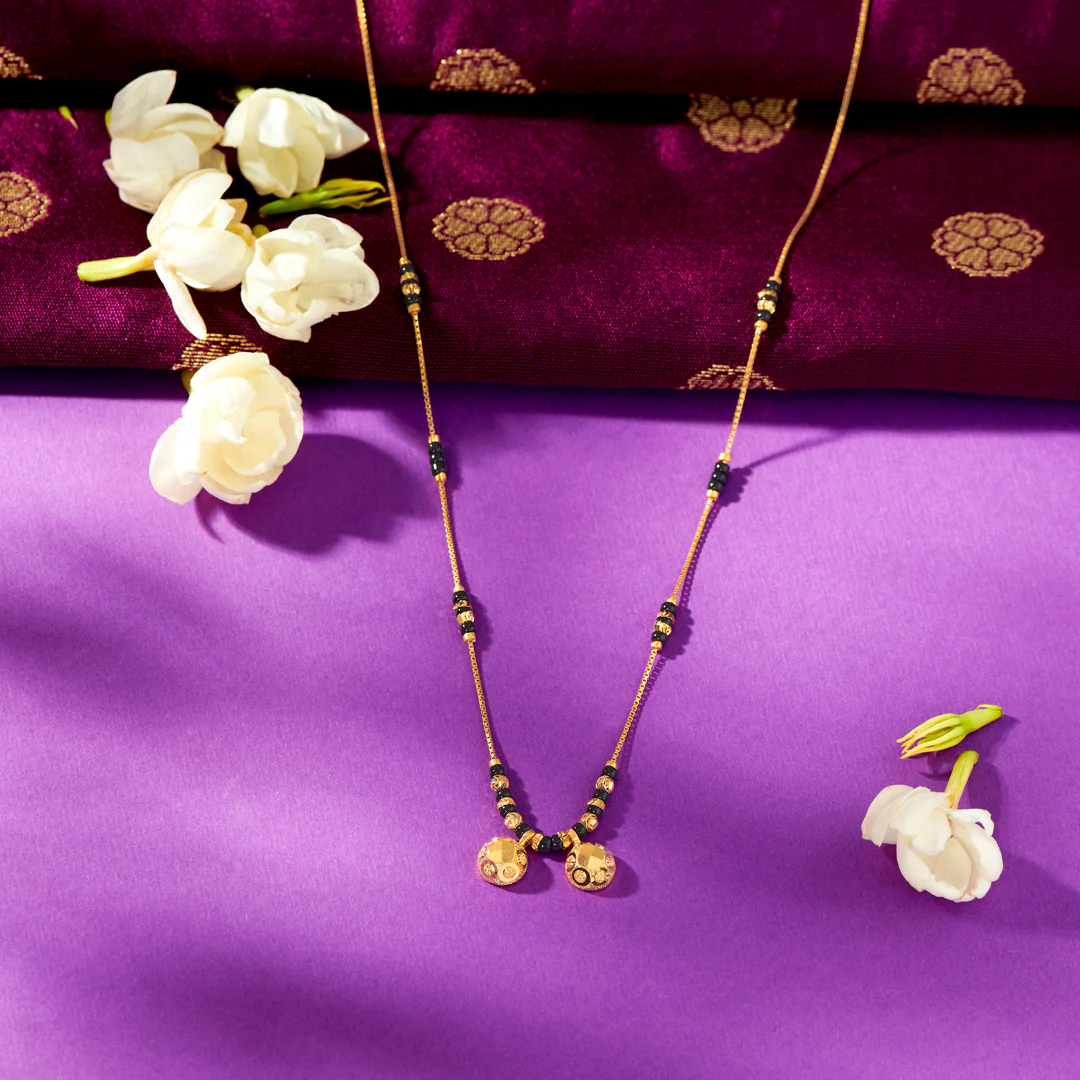 Anand Watimani Yellow Gold Wati Mani Mangalsutra For Women