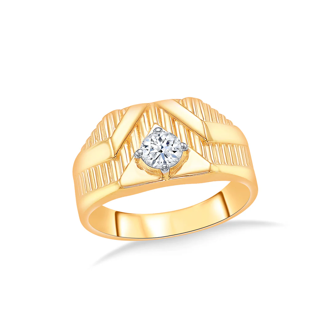 Apex Shine Yellow Gold Men's Ring