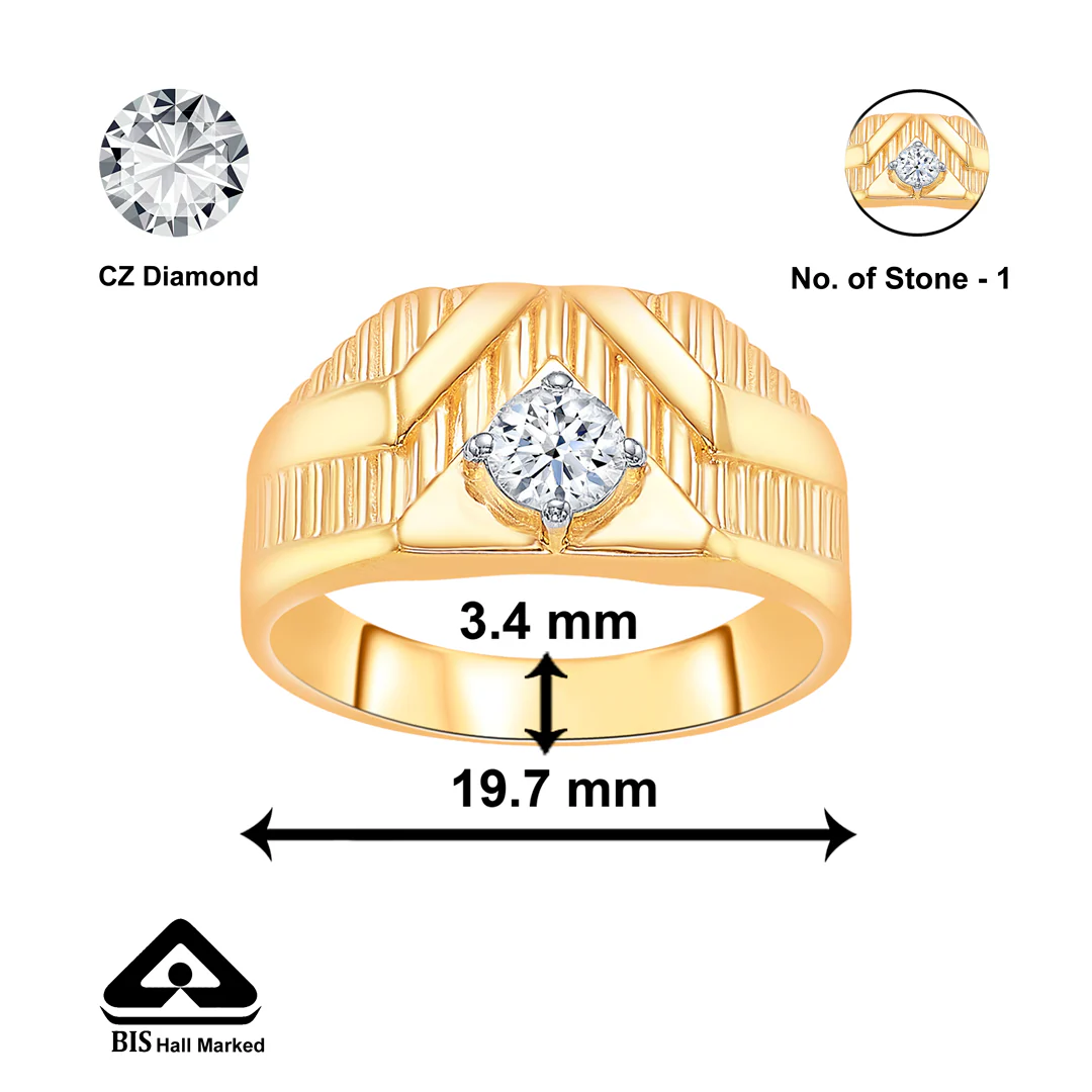 Apex Shine Yellow Gold Men's Ring - Image 2