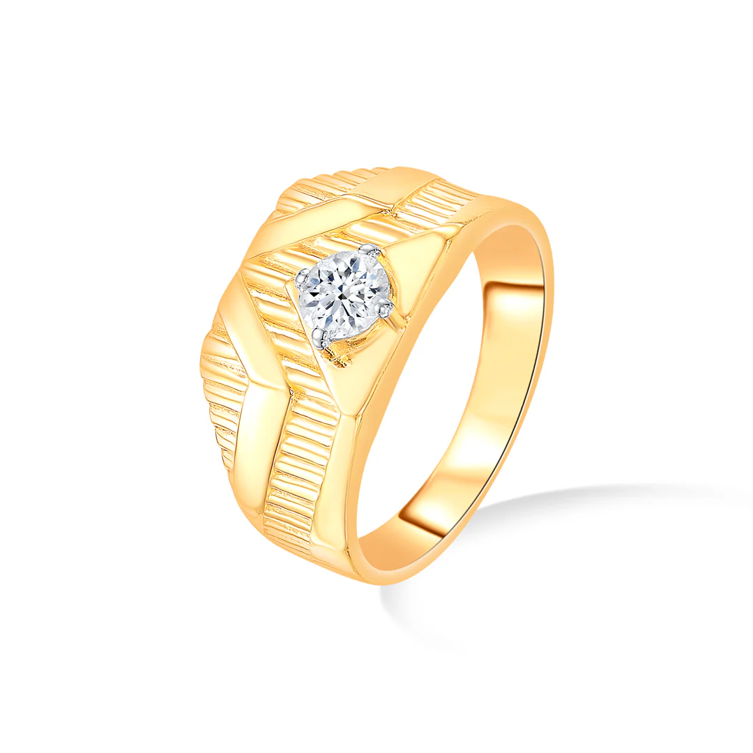 Apex Shine Yellow Gold Men's Ring - Image 3