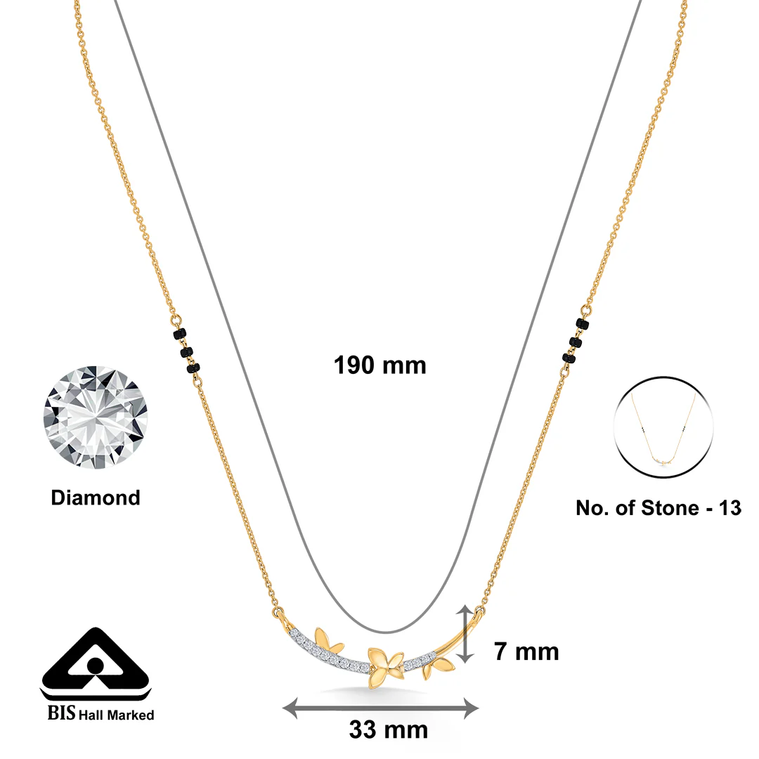 Arcane Beauty Gold & Diamond Modern Mangalsutra for Women - Image 2