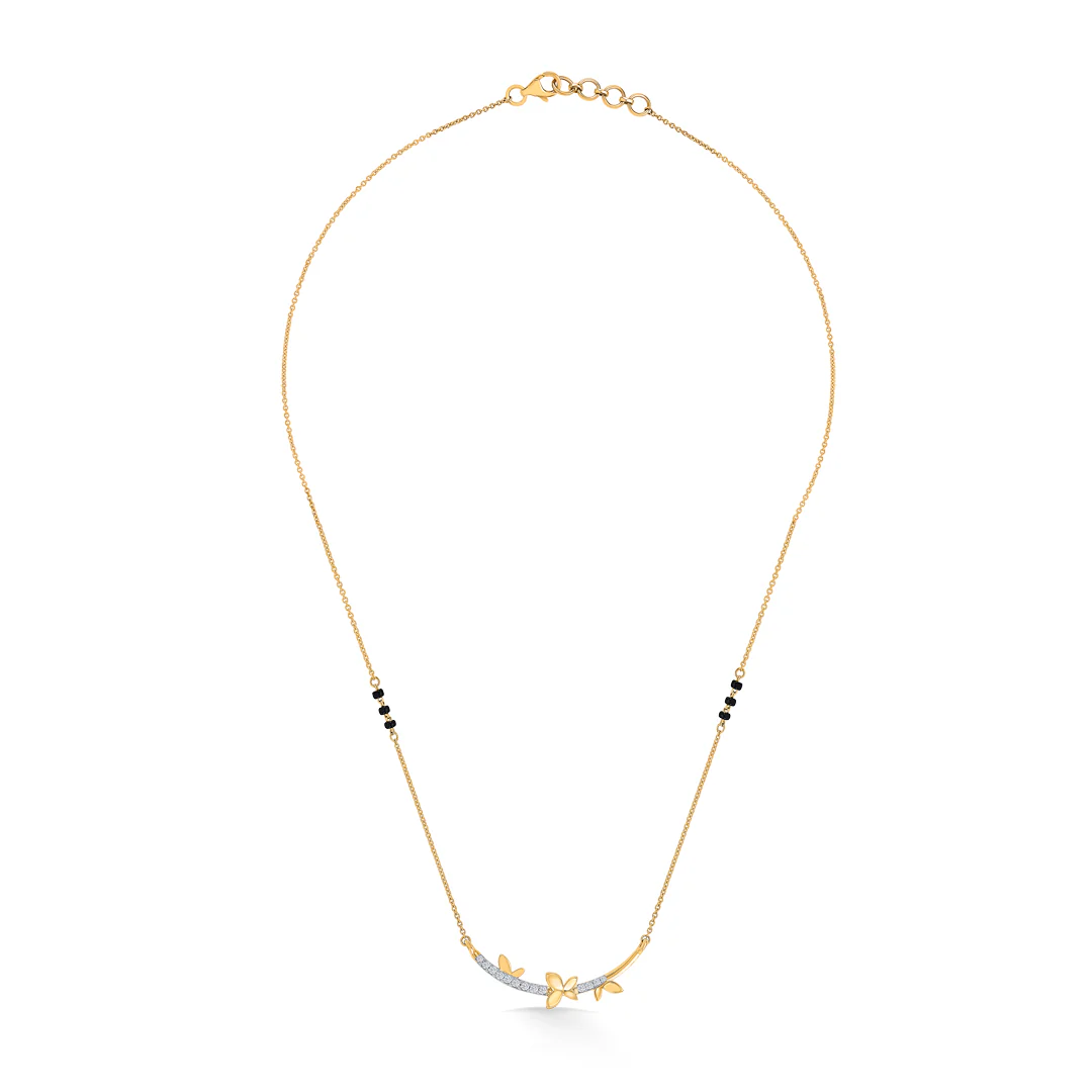 Arcane Beauty Gold & Diamond Modern Mangalsutra for Women - Image 3