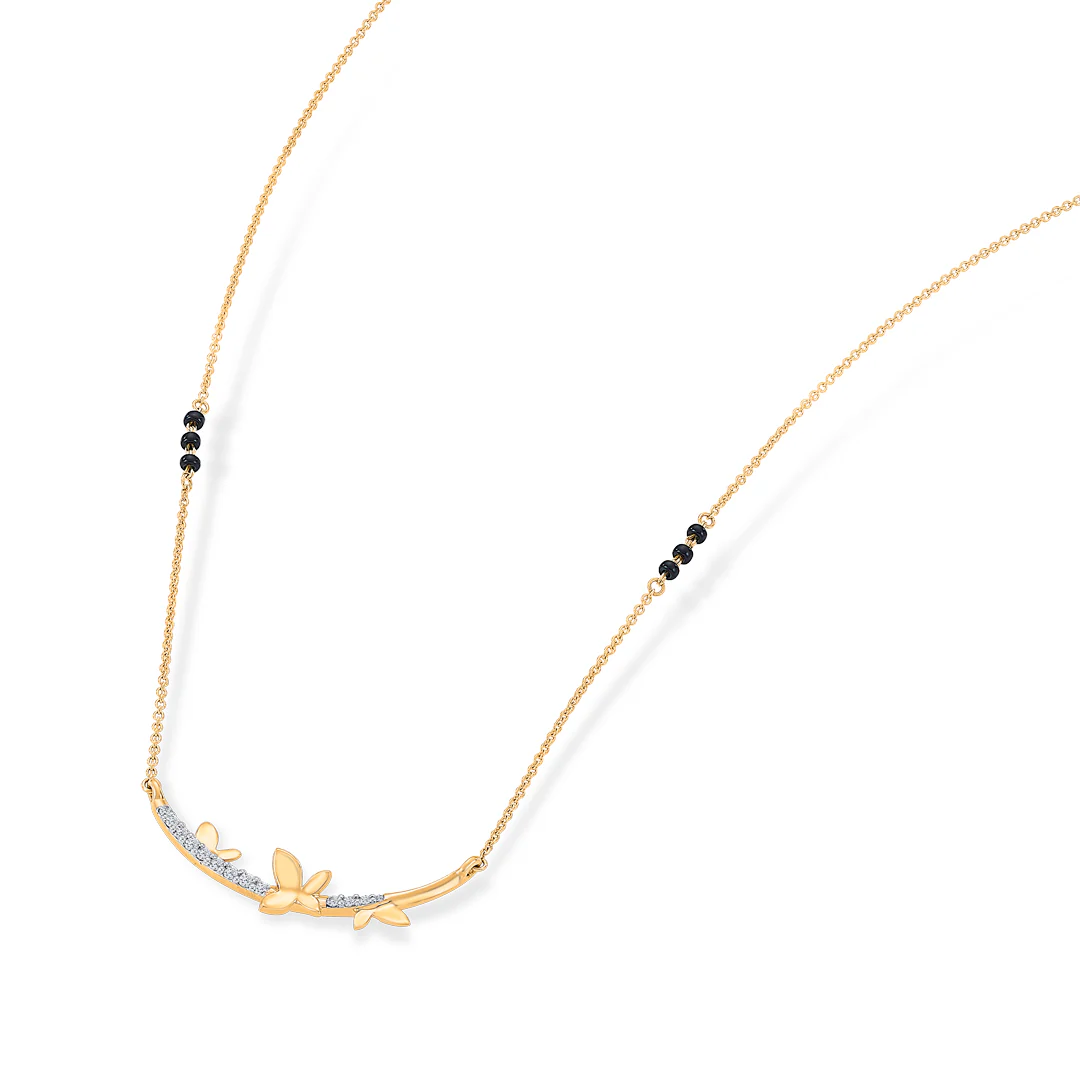 Arcane Beauty Gold & Diamond Modern Mangalsutra for Women - Image 4