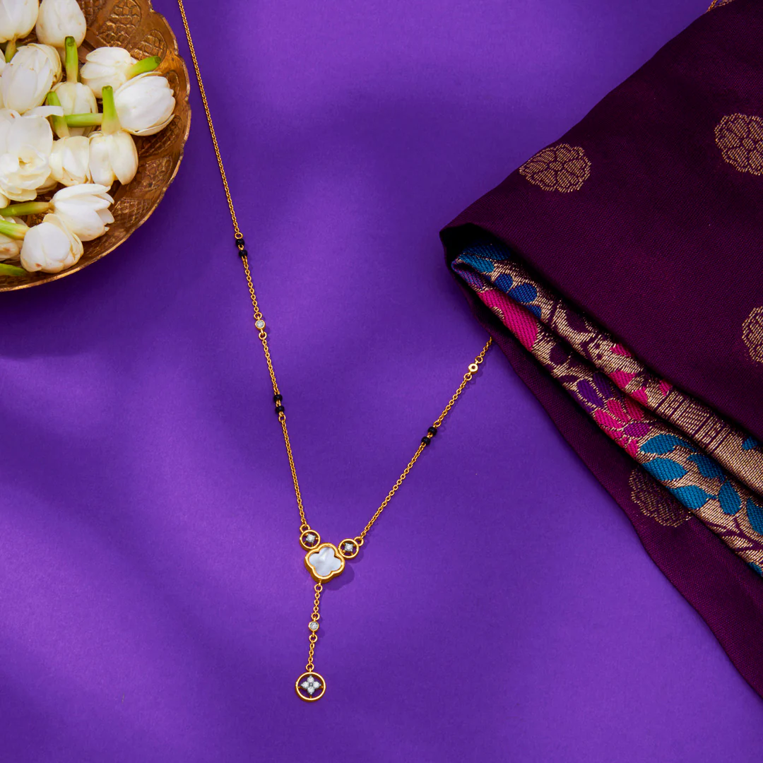 Arista Glow Gold & Diamond Modern Mangalsutra for Women