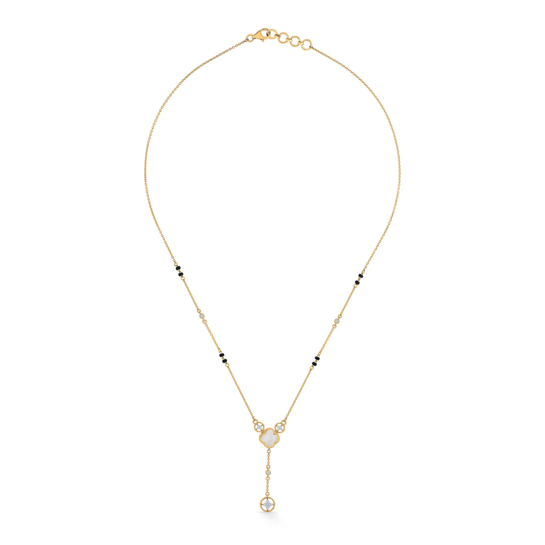 Arista Glow Gold & Diamond Modern Mangalsutra for Women - Image 3