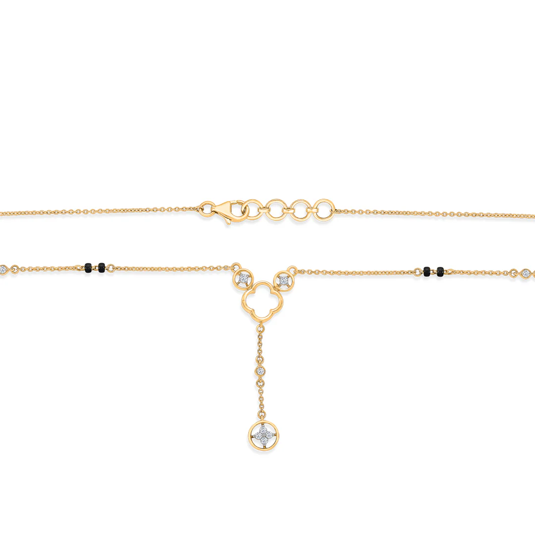 Arista Glow Gold & Diamond Modern Mangalsutra for Women - Image 5
