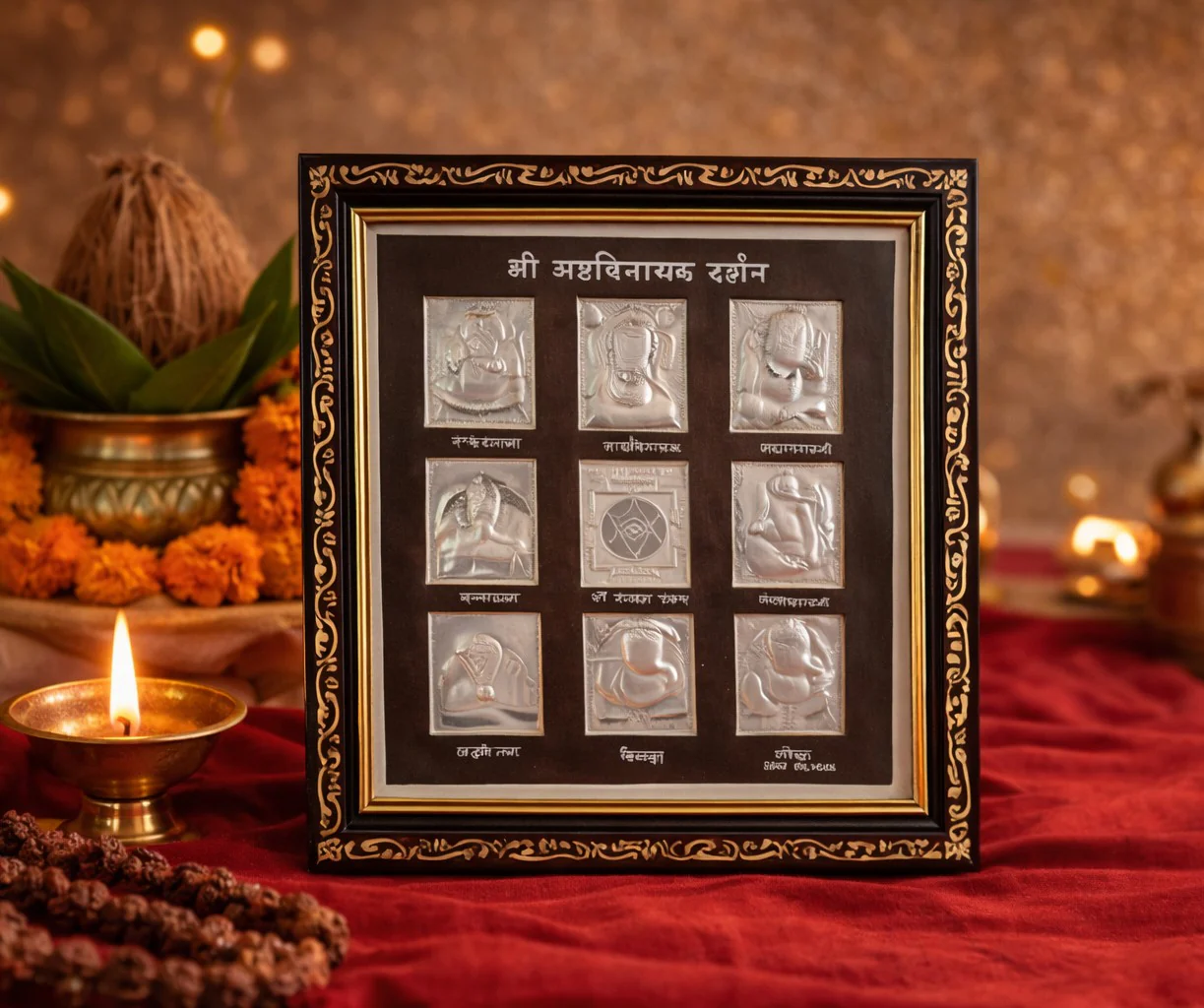 Ashtavinayak Silver Frame - Image 4