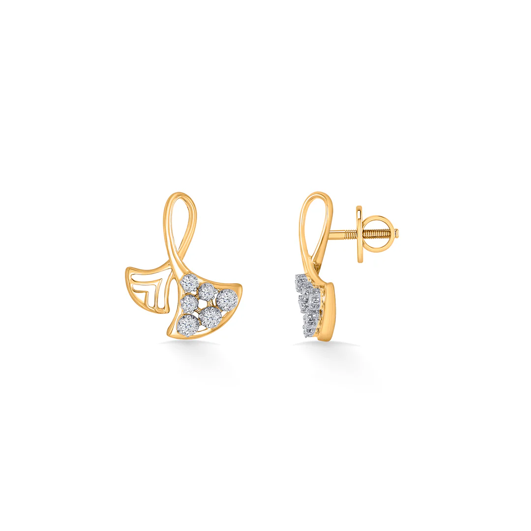 Aurora Ripple Gold & Diamond Pendant Set For Women - Image 6