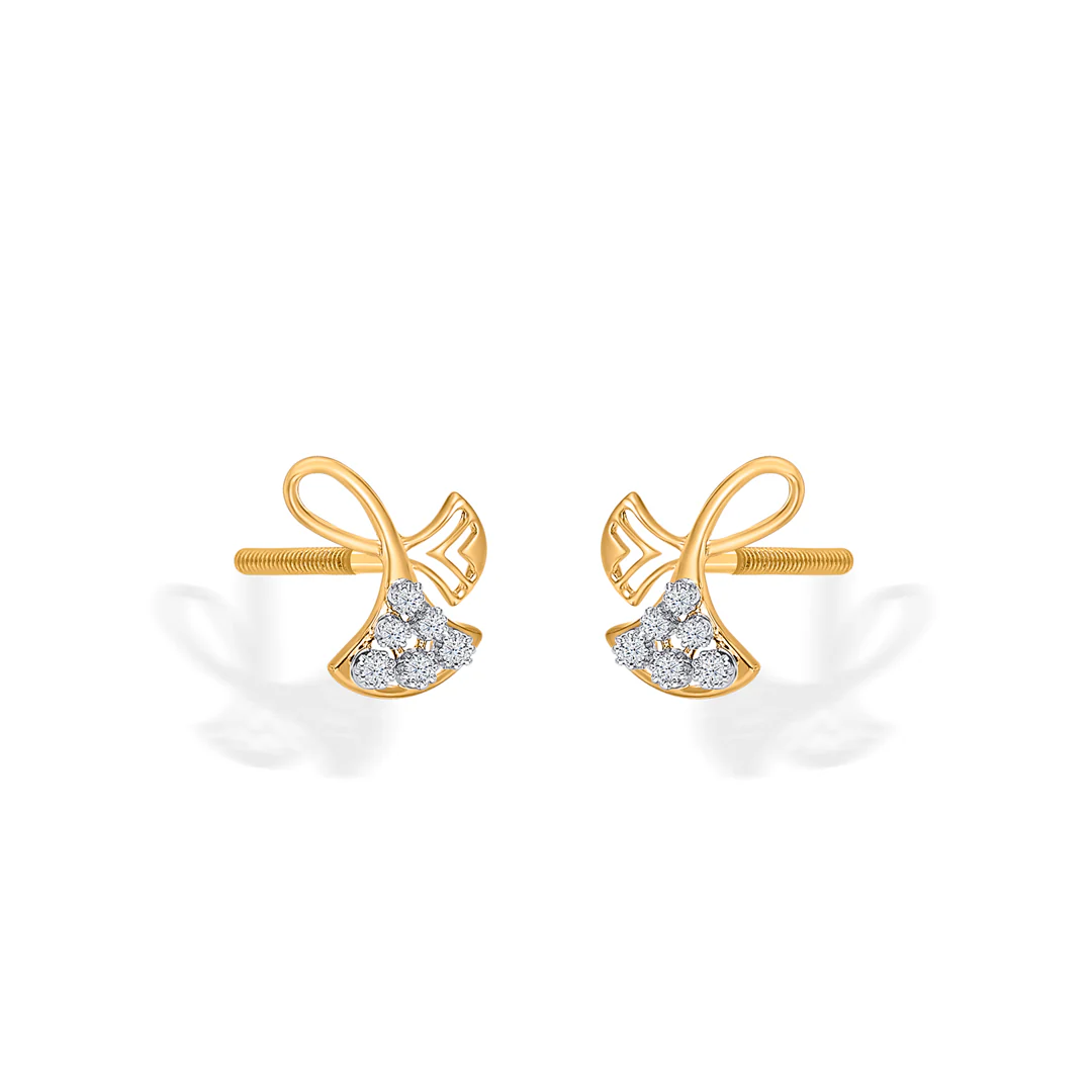 Aurora Ripple Gold & Diamond Pendant Set For Women - Image 7