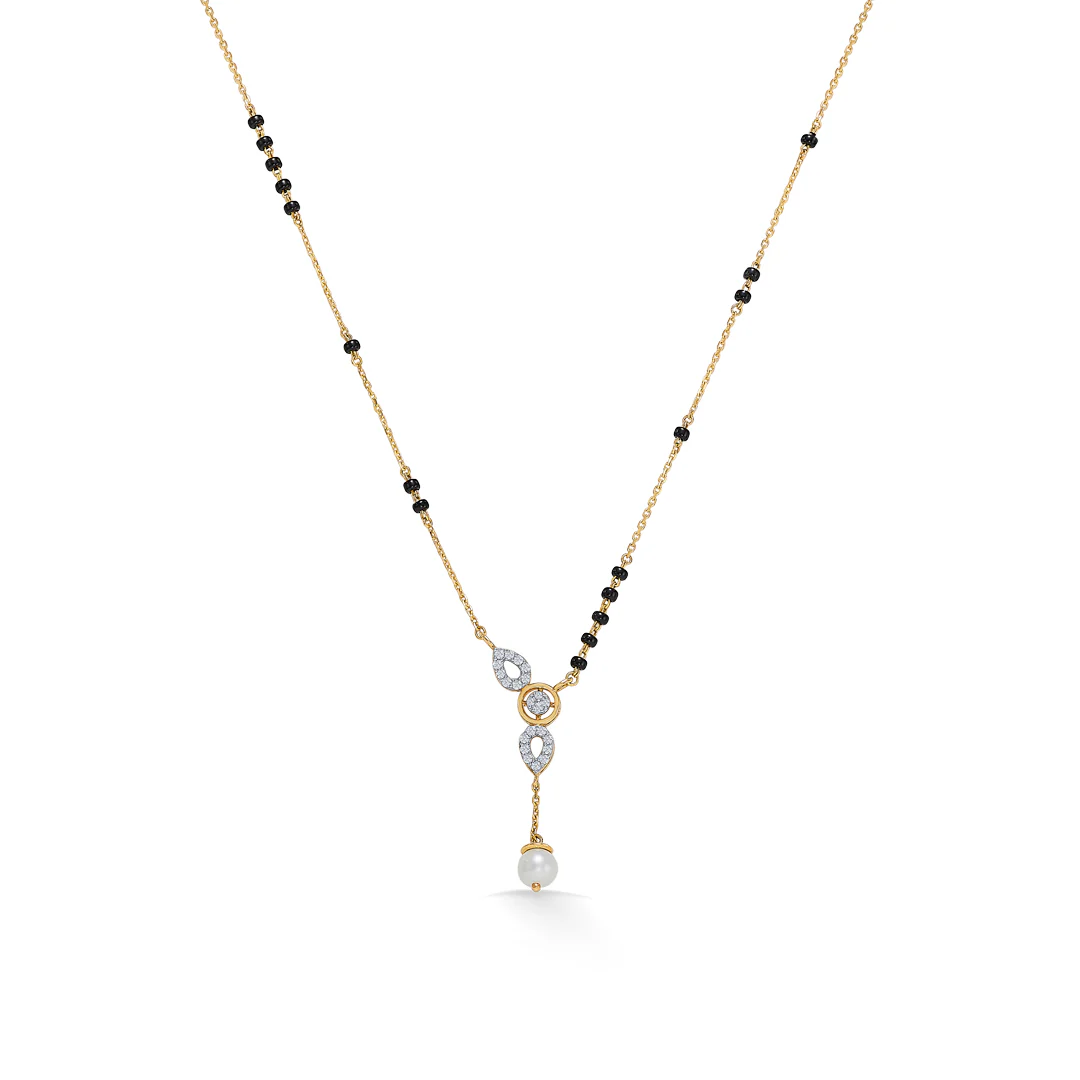 Blessing Gold & Diamond Modern Mangalsutra For Women - Image 3