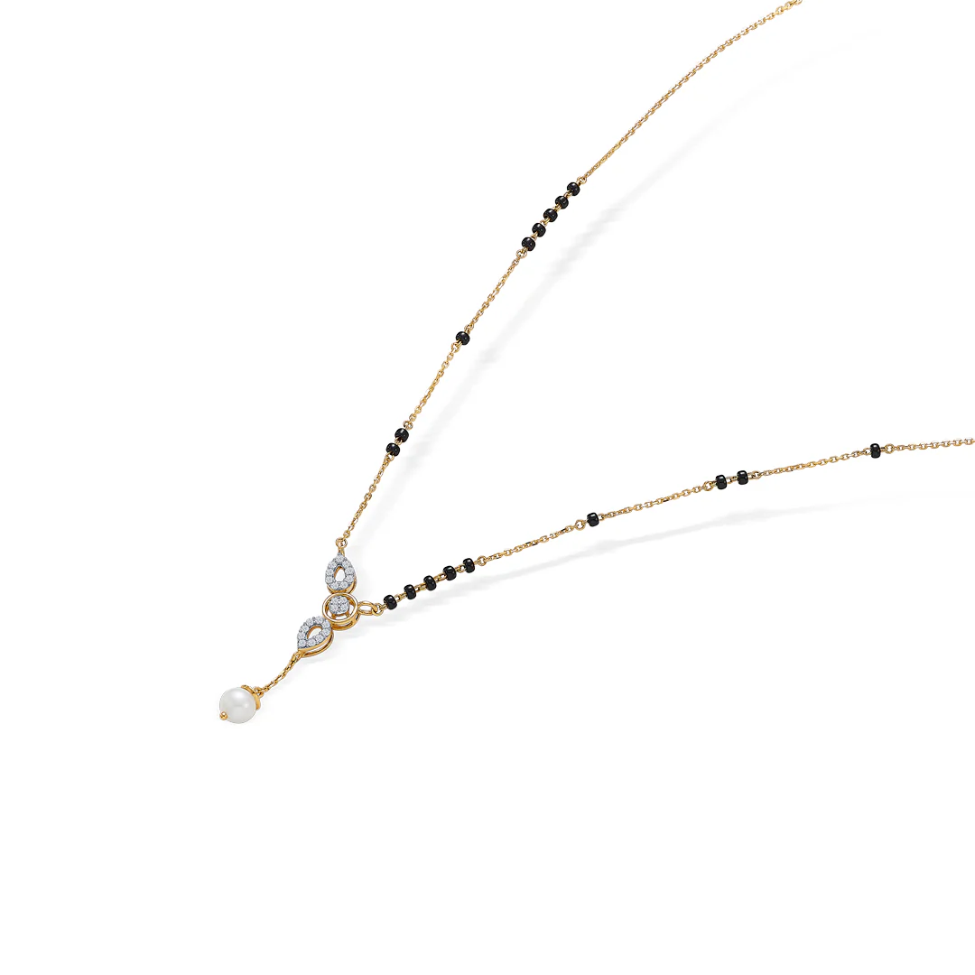 Blessing Gold & Diamond Modern Mangalsutra For Women - Image 4
