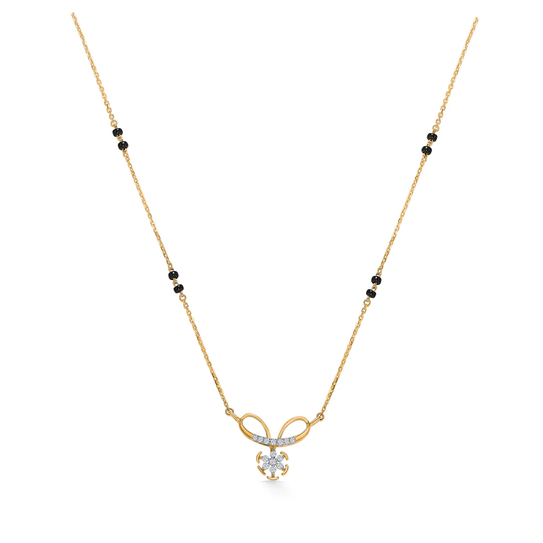 Blossom Bond Gold & Diamond Modern Mangalsutra - Image 2