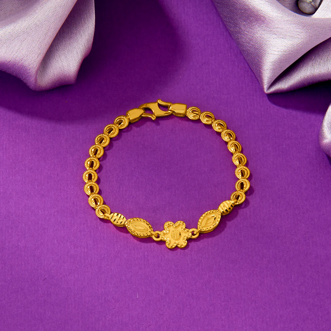 Blossom Yellow Gold Kids Bracelet