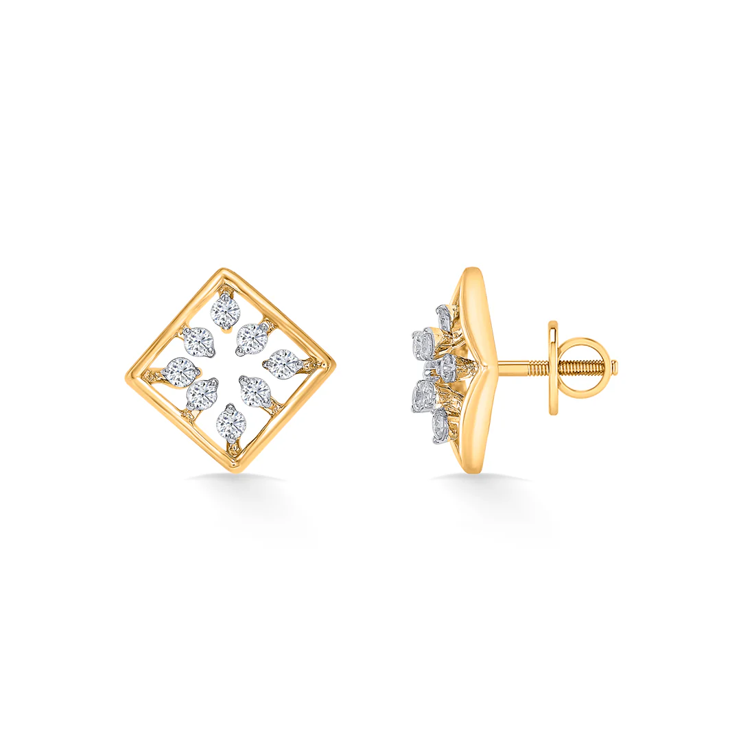 Boxed Beauty Gold Stud Earring For Women - Image 3