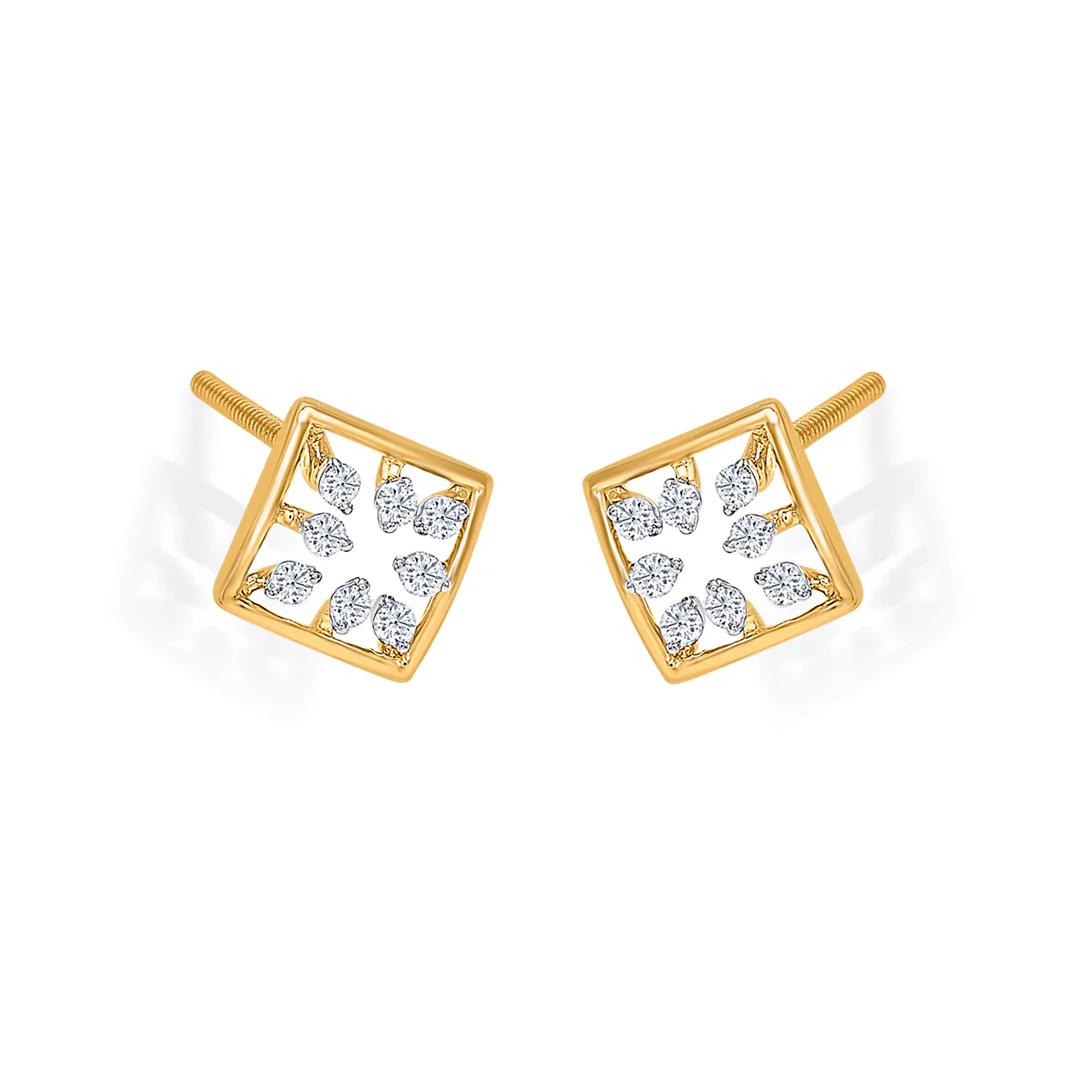 Boxed Beauty Gold Stud Earring For Women - Image 4