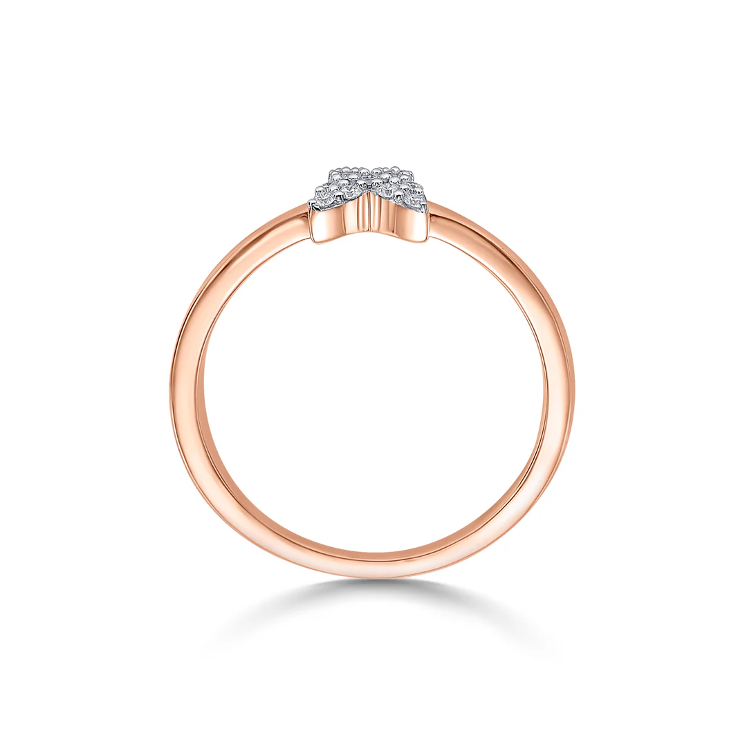 Butterfly Gold & Diamond Ring For Women - Image 3