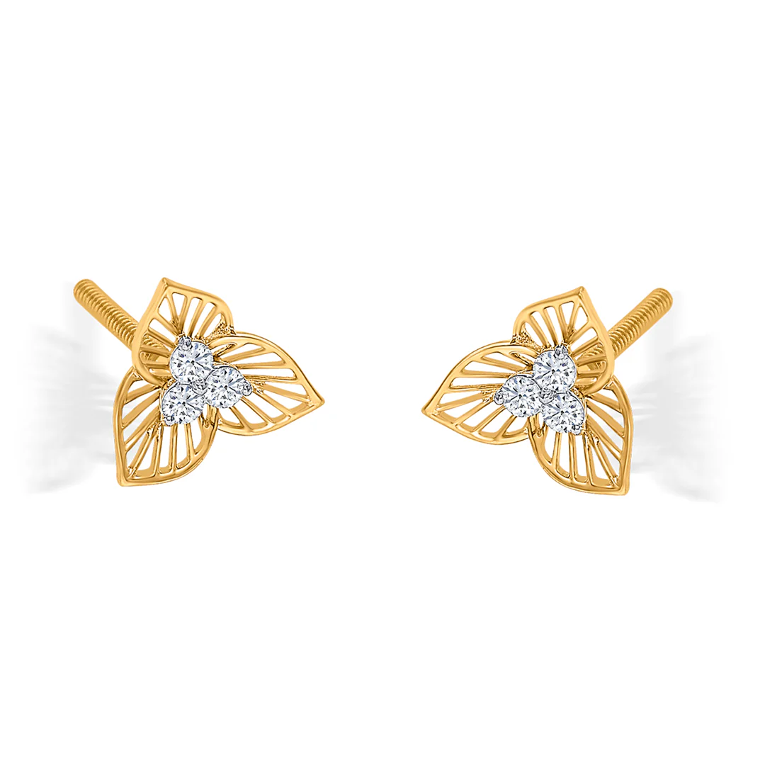 Canopy Glow Gold Stud Earring For Women - Image 4