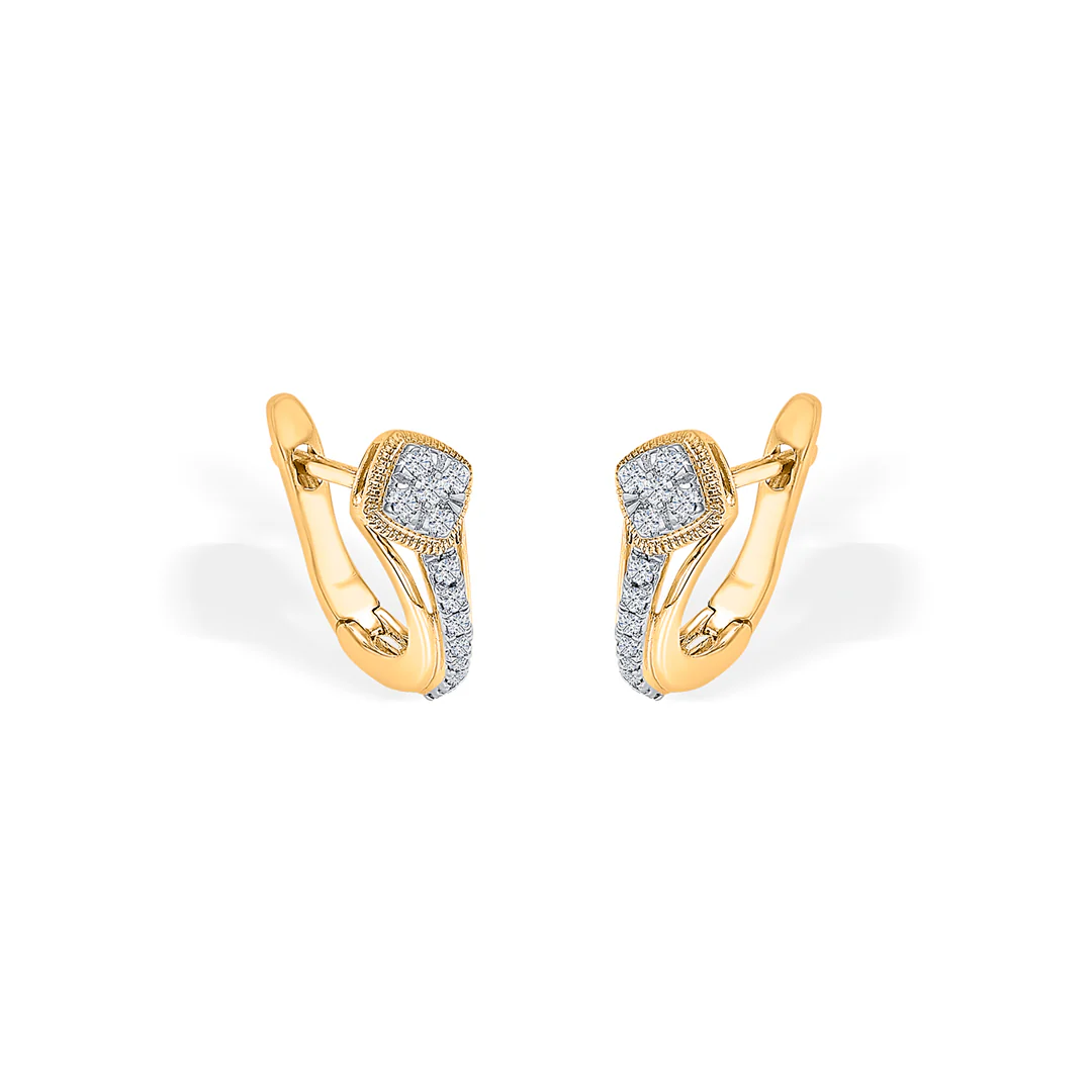 Celestia Gold & Diamond Hoops & Huggies Earring For Women - Image 4