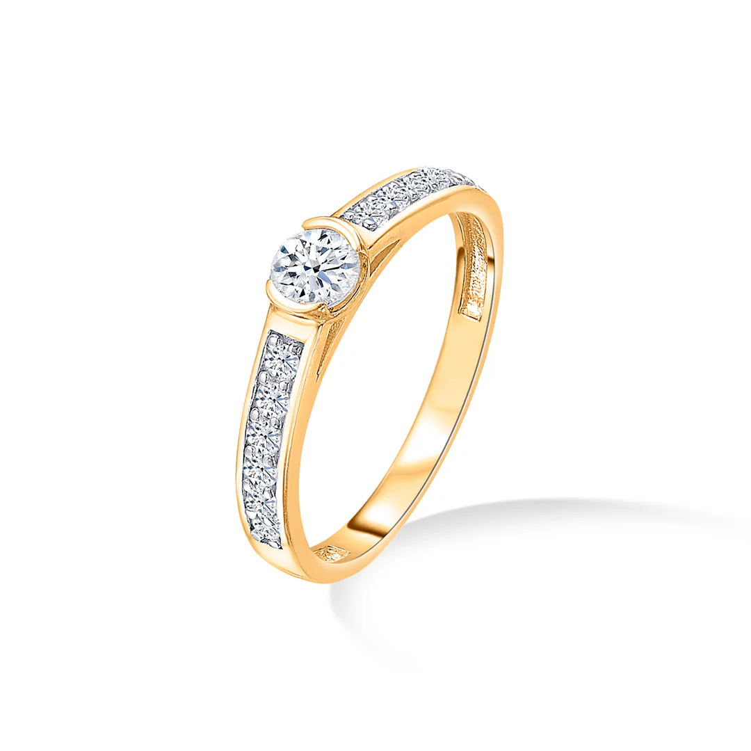 Celestial Dusk Gold Engagement Ring For Women - Image 3