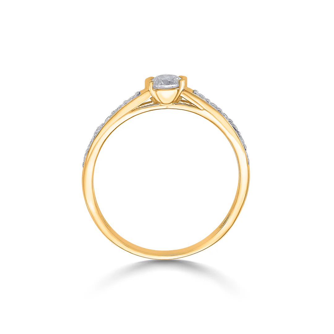 Celestial Dusk Gold Engagement Ring For Women - Image 4