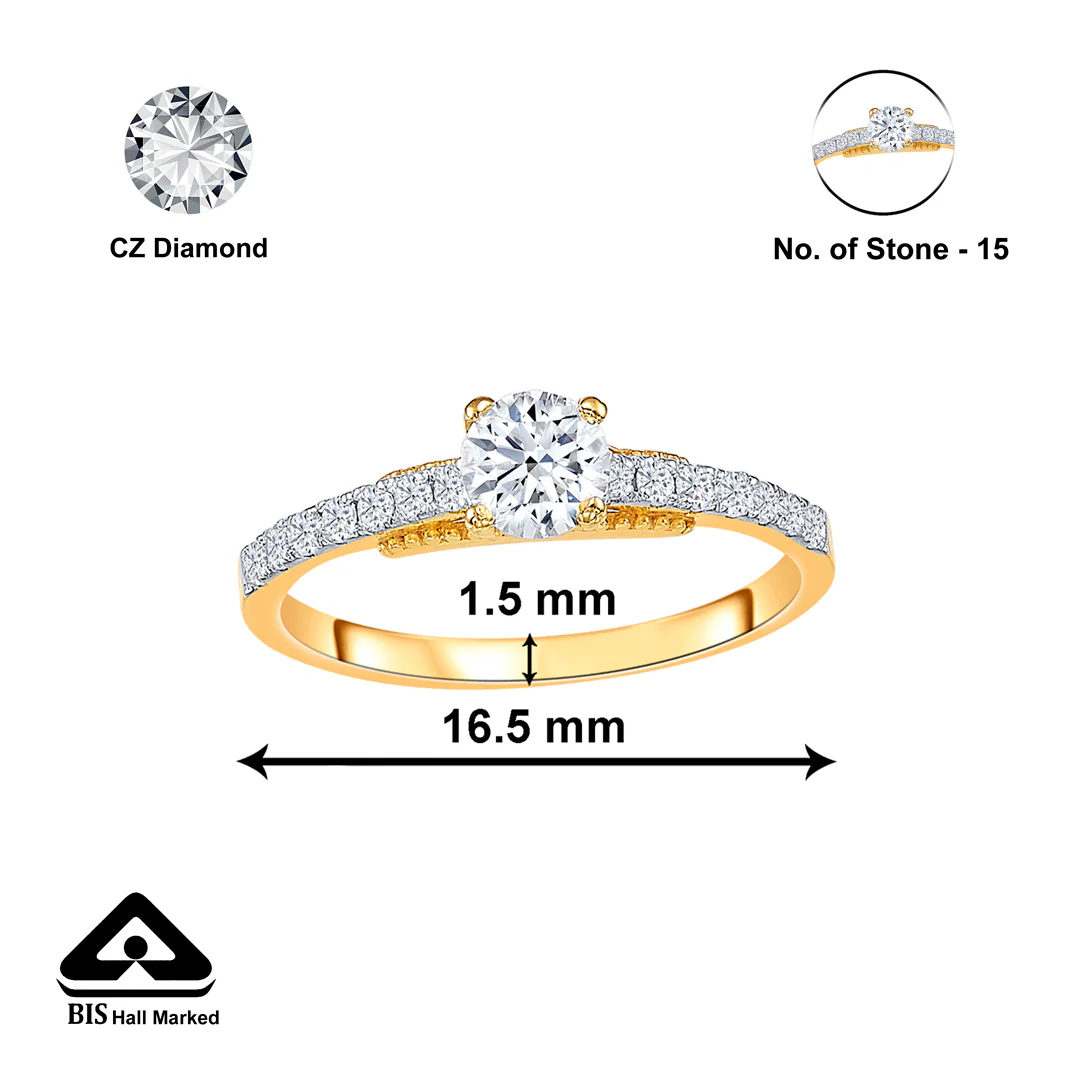 Celestial Spark Gold Engagement Ring For Women - Image 2