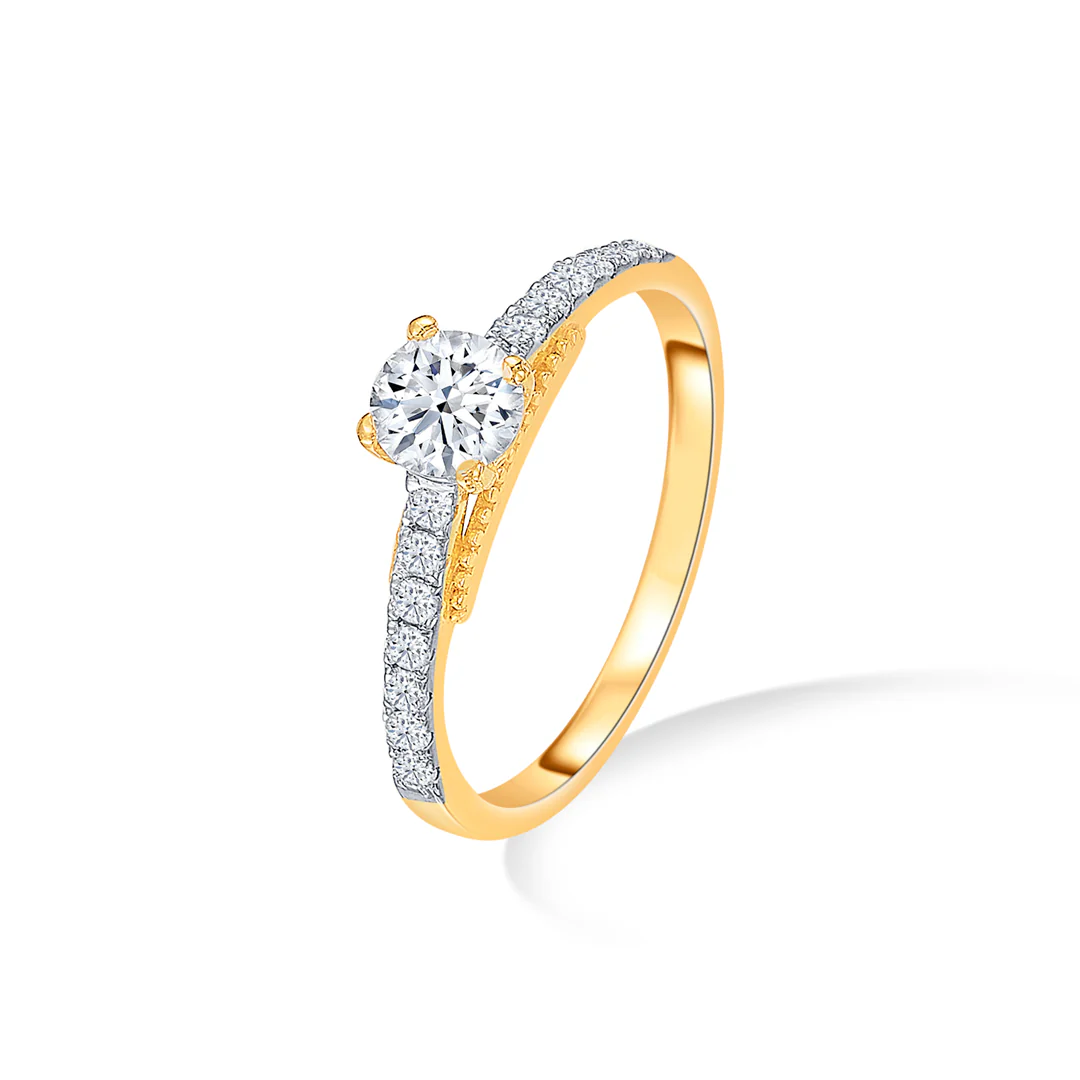 Celestial Spark Gold Engagement Ring For Women - Image 3