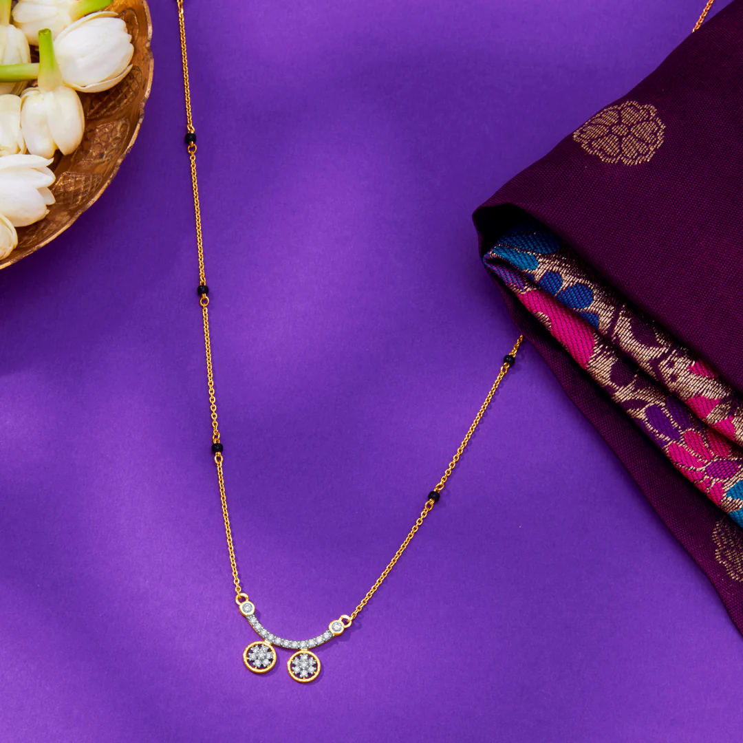 Celestial Wati Gold & Diamond Modern Mangalsutra for Women