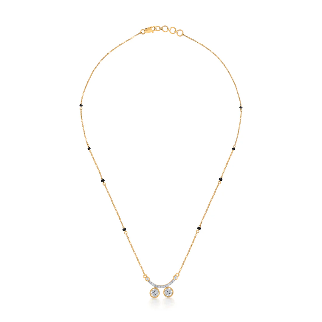 Celestial Wati Gold & Diamond Modern Mangalsutra for Women - Image 3