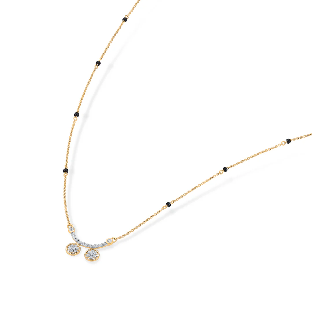 Celestial Wati Gold & Diamond Modern Mangalsutra for Women - Image 4