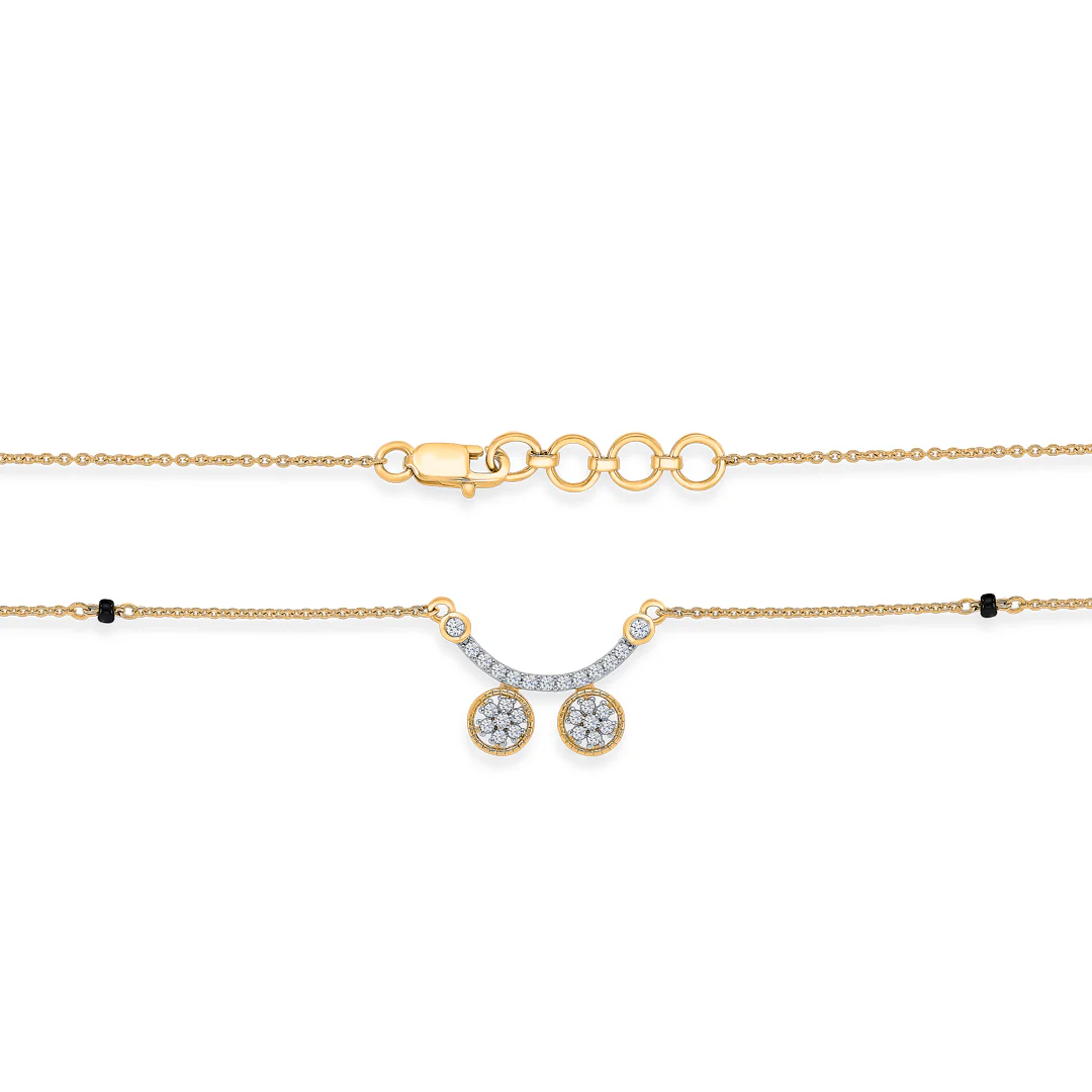 Celestial Wati Gold & Diamond Modern Mangalsutra for Women - Image 5