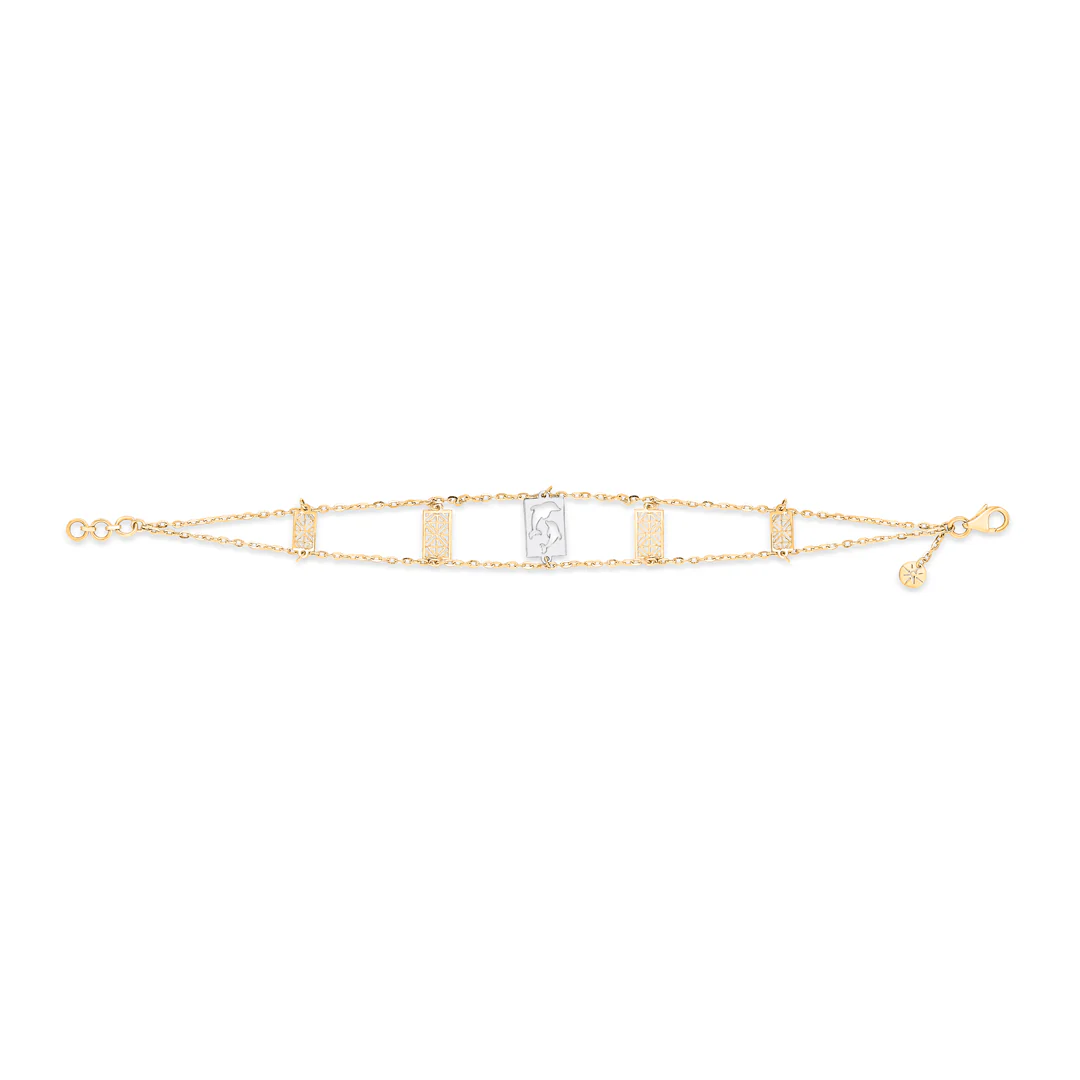 Charm Mosaic Gold Flexible Bracelet - Image 3