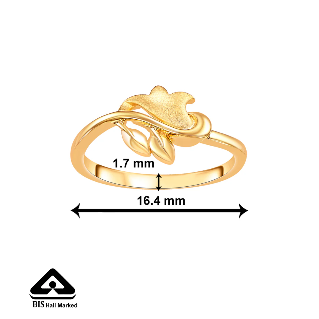 Cherry Blossom Gold Casual Ring For Women - Image 2