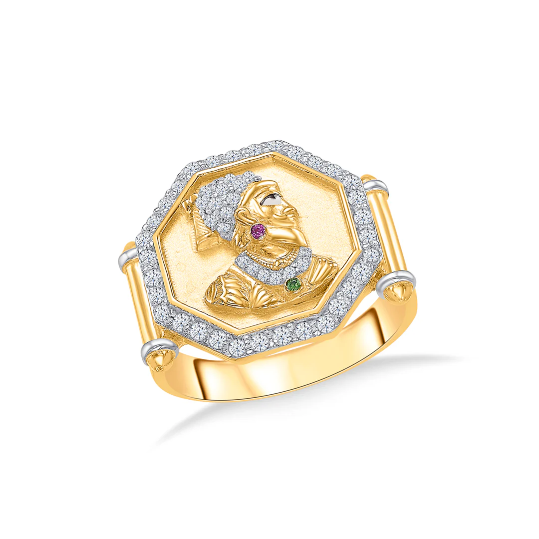 Chhatrapati Yellow Gold Men's Ring