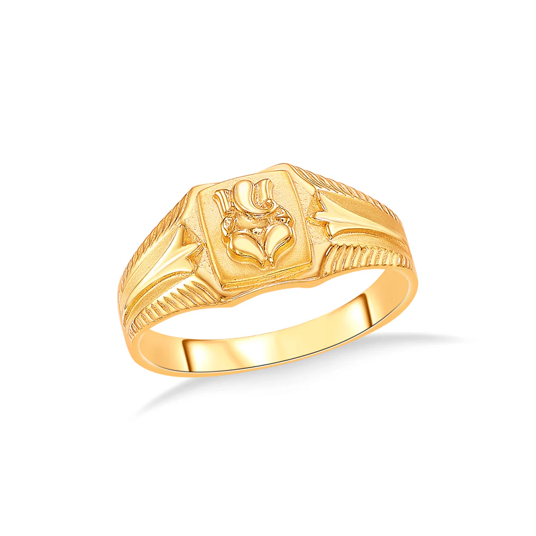Chitamani Ganesha Yellow Gold Men's Ring