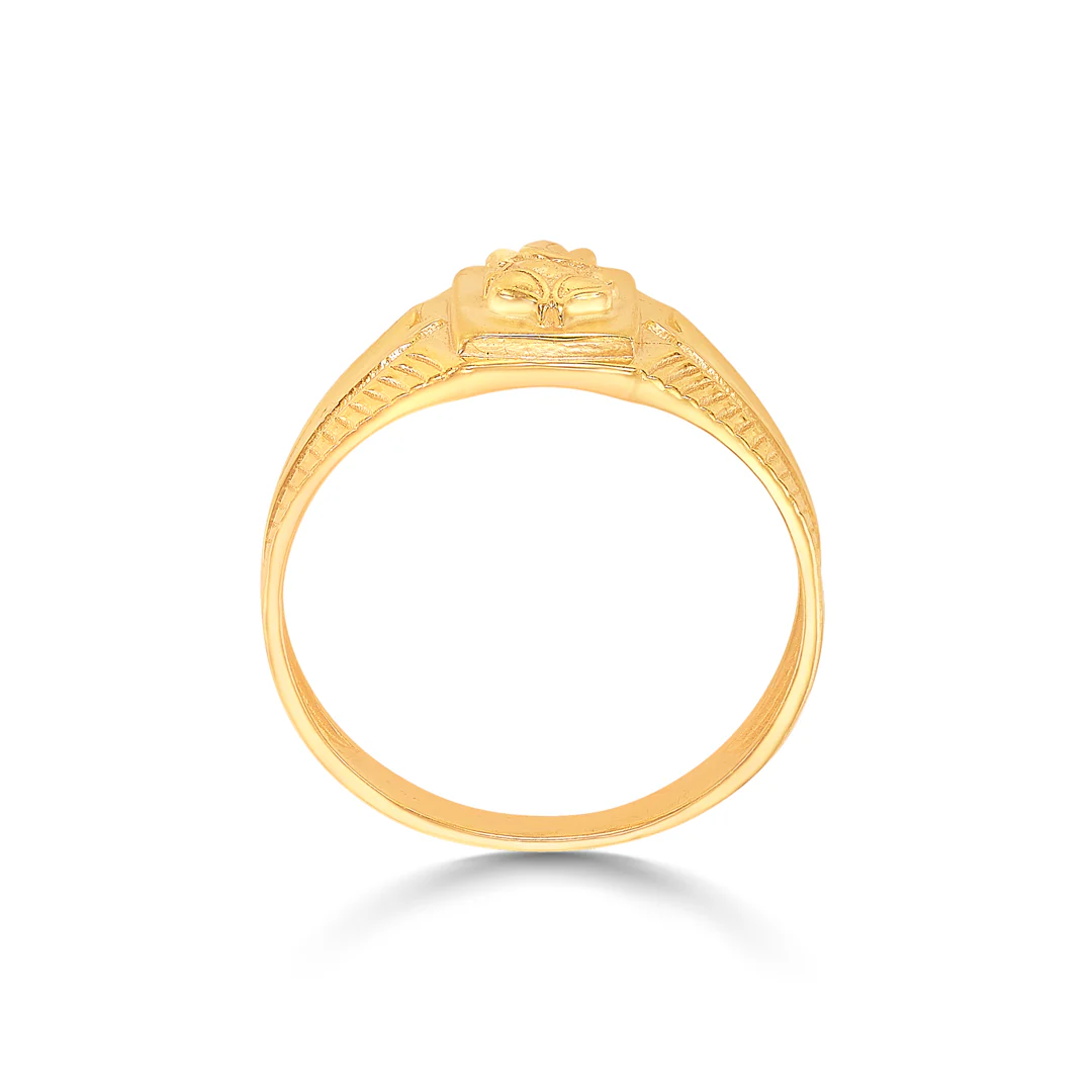 Chitamani Ganesha Yellow Gold Men's Ring - Image 4