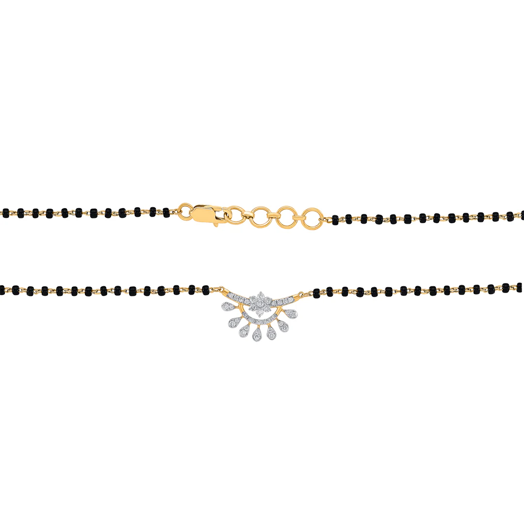 Circa Grace Gold & Diamond Modern Mangalsutra for Women - Image 5