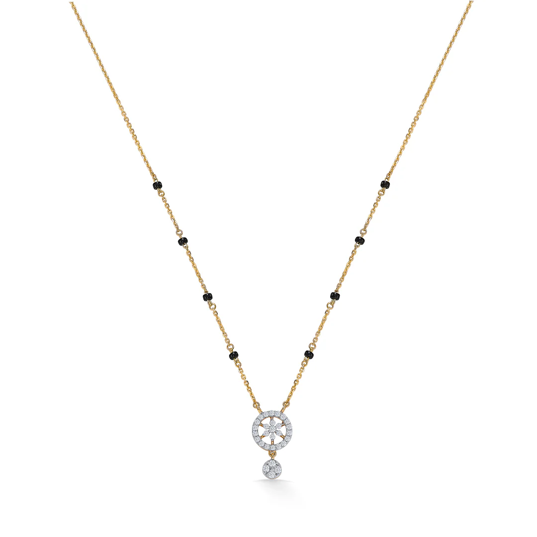 Circle of Faith Gold & Diamond Modern Mangalsutra - Image 2