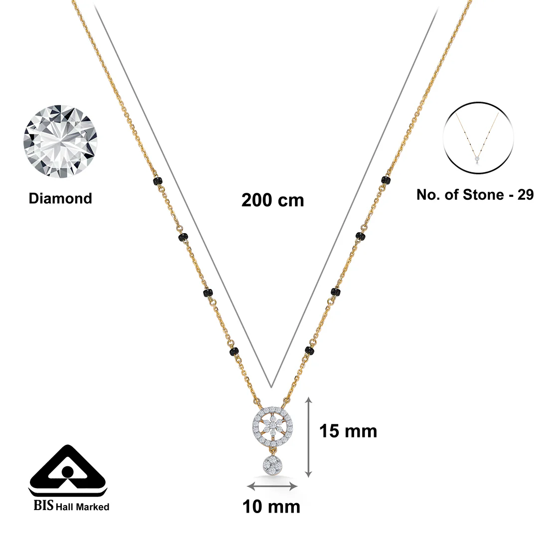 Circle of Faith Gold & Diamond Modern Mangalsutra - Image 4