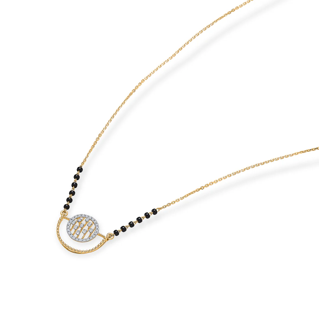 Cirque Bond Gold & Diamond Modern Mangalsutra For Women - Image 3