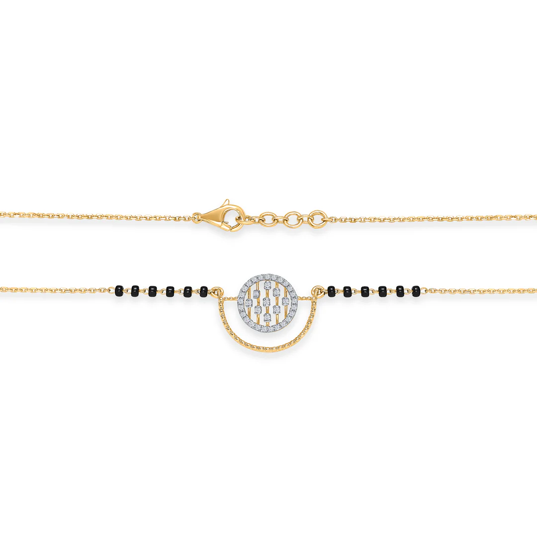 Cirque Bond Gold & Diamond Modern Mangalsutra For Women - Image 4