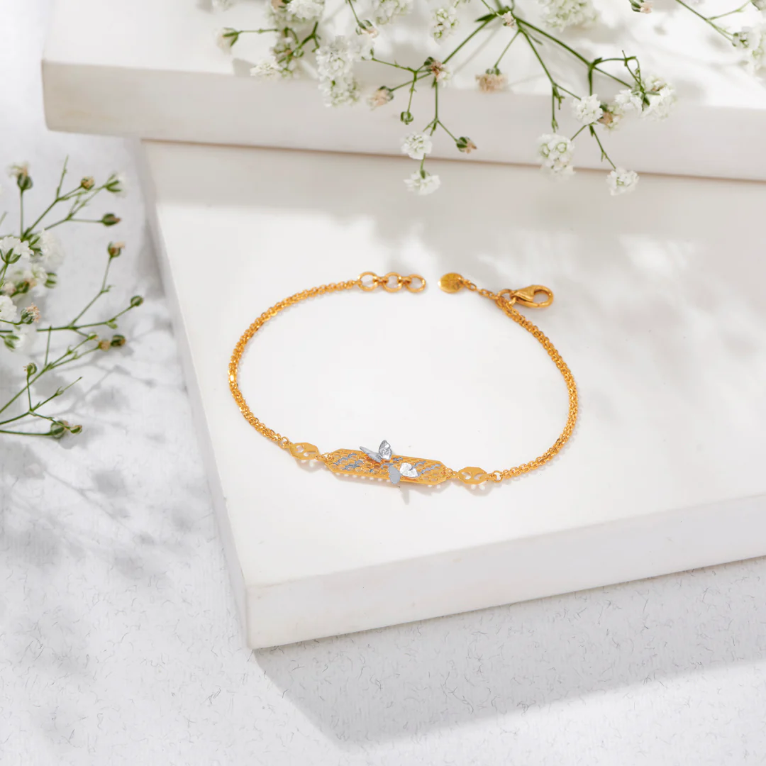 Clara Glow Yellow Gold Flexible Bracelet for Women