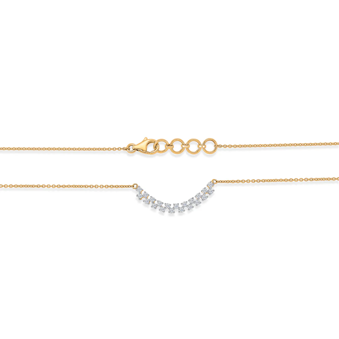 Classic Curve Gold & Diamond Modern Mangalsutra for Women - Image 5